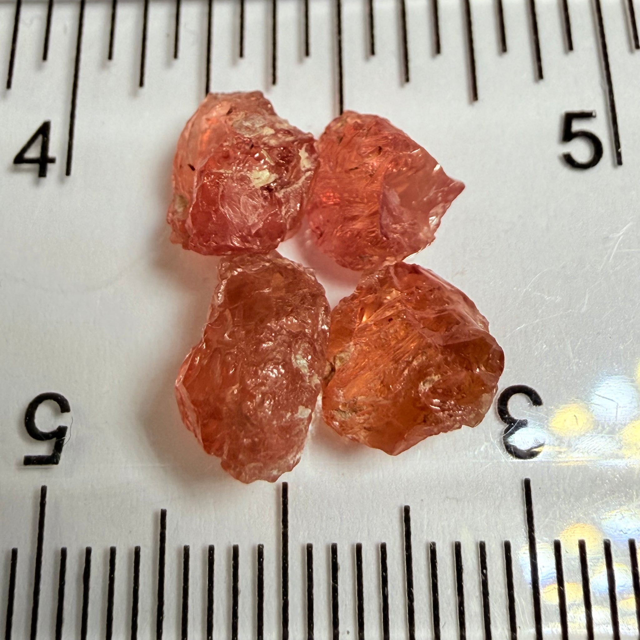 Umba Padparadscha Sapphire Lot, 9.04ct, Umba Valley, Tanzania, Untreated Unheated, vvs, 2.26ct average