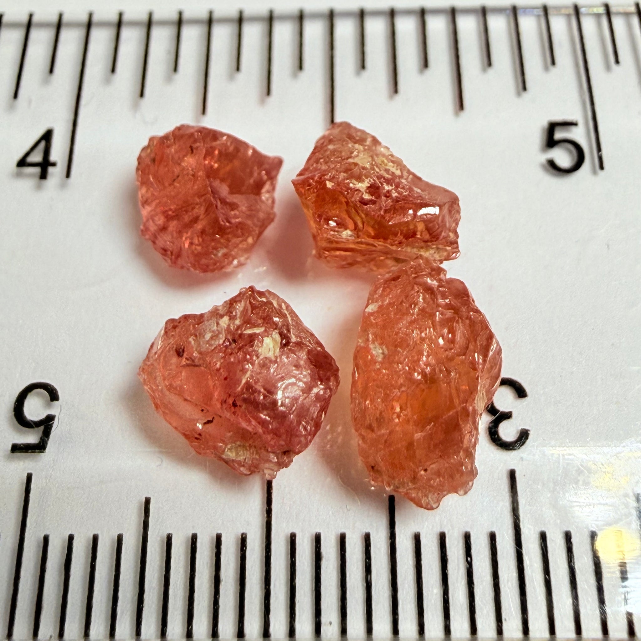 Umba Padparadscha Sapphire Lot, 9.04ct, Umba Valley, Tanzania, Untreated Unheated, vvs, 2.26ct average