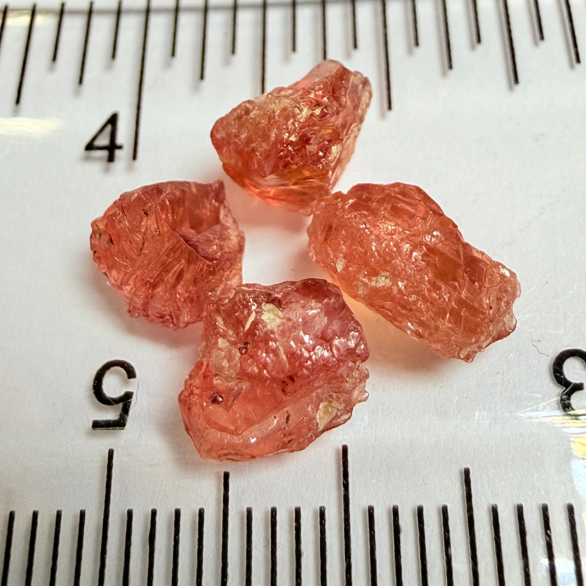 Umba Padparadscha Sapphire Lot, 9.04ct, Umba Valley, Tanzania, Untreated Unheated, vvs, 2.26ct average
