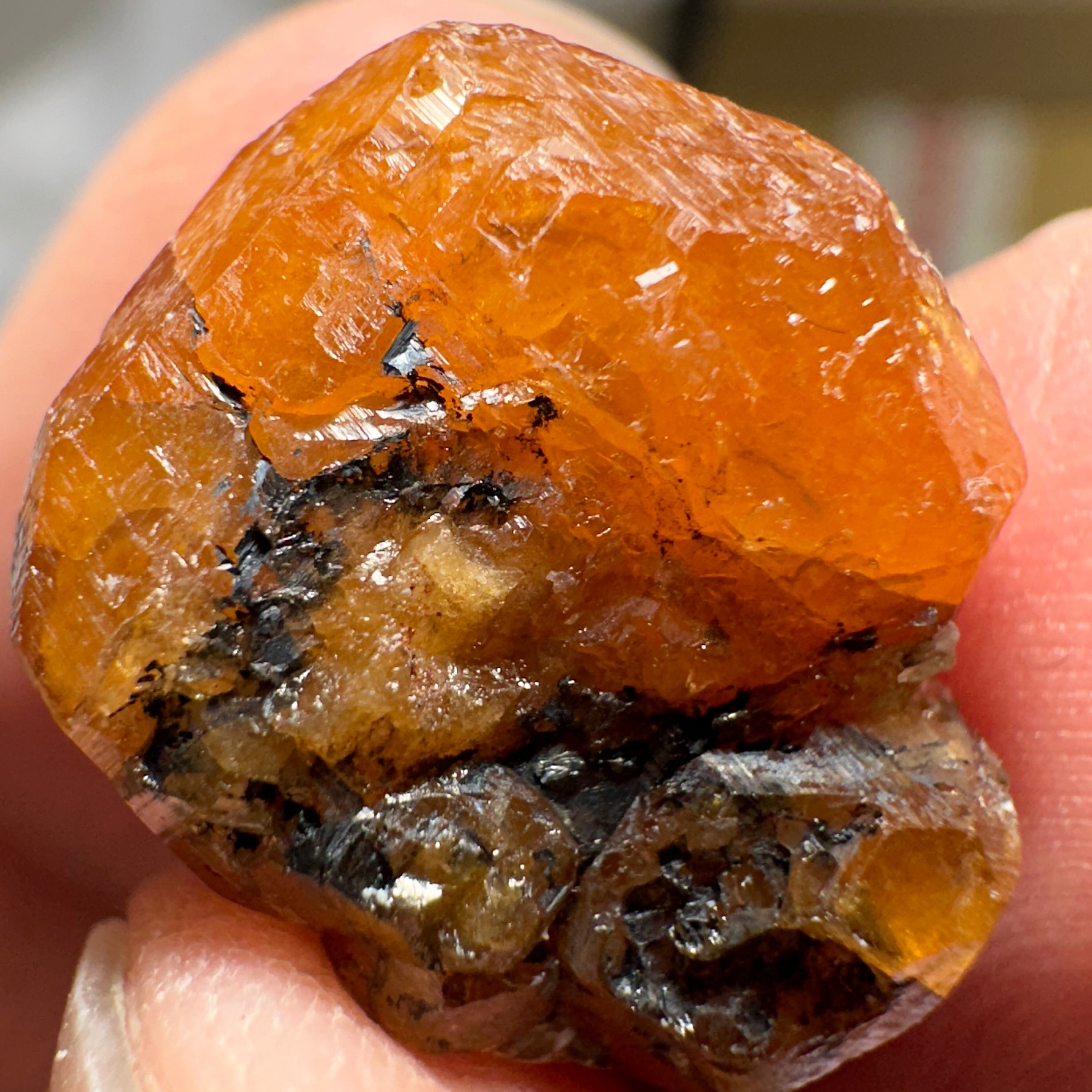 5.3gm Mandarin Spessartite Garnet Crystal, Loliondo in Tanzania, Untreated Unheated