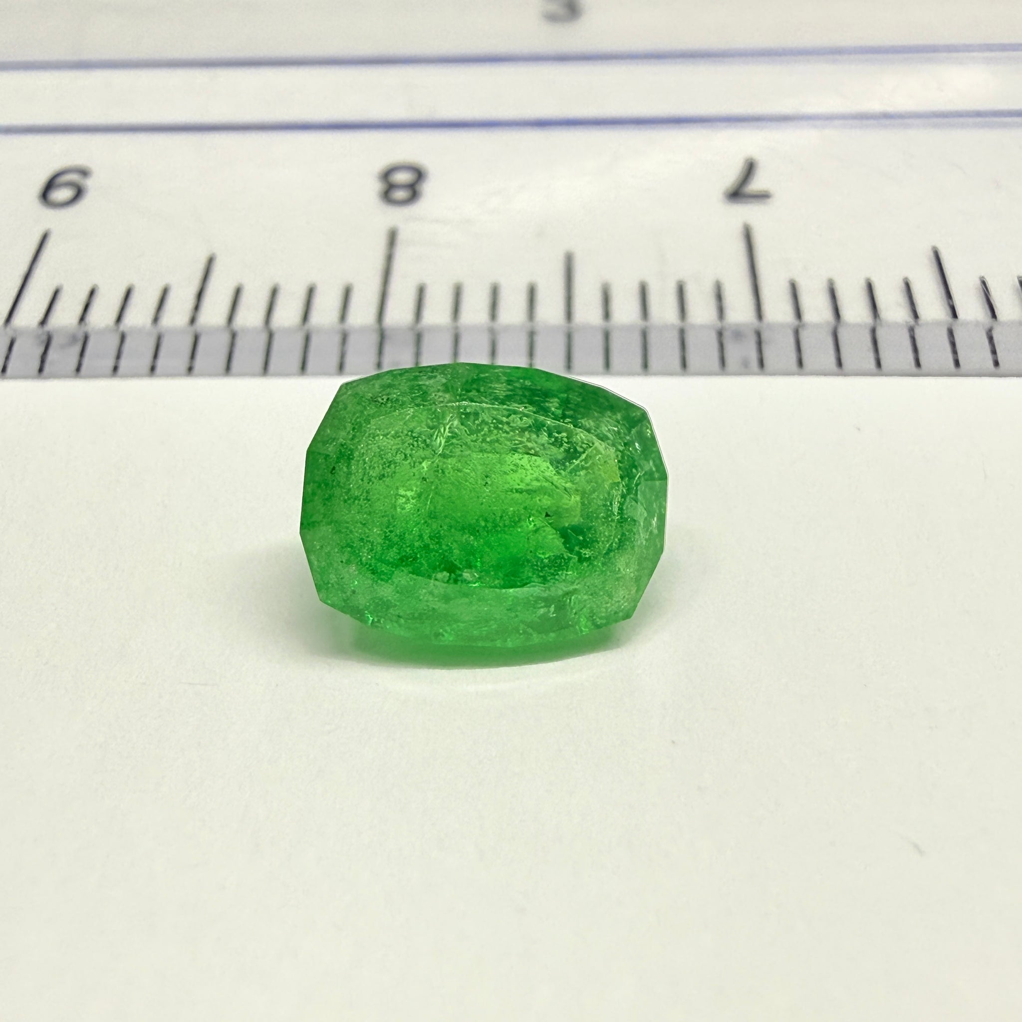 Tsavorite Garnet, 1.55ct, Kenya, Unheated Untreated, native cut.