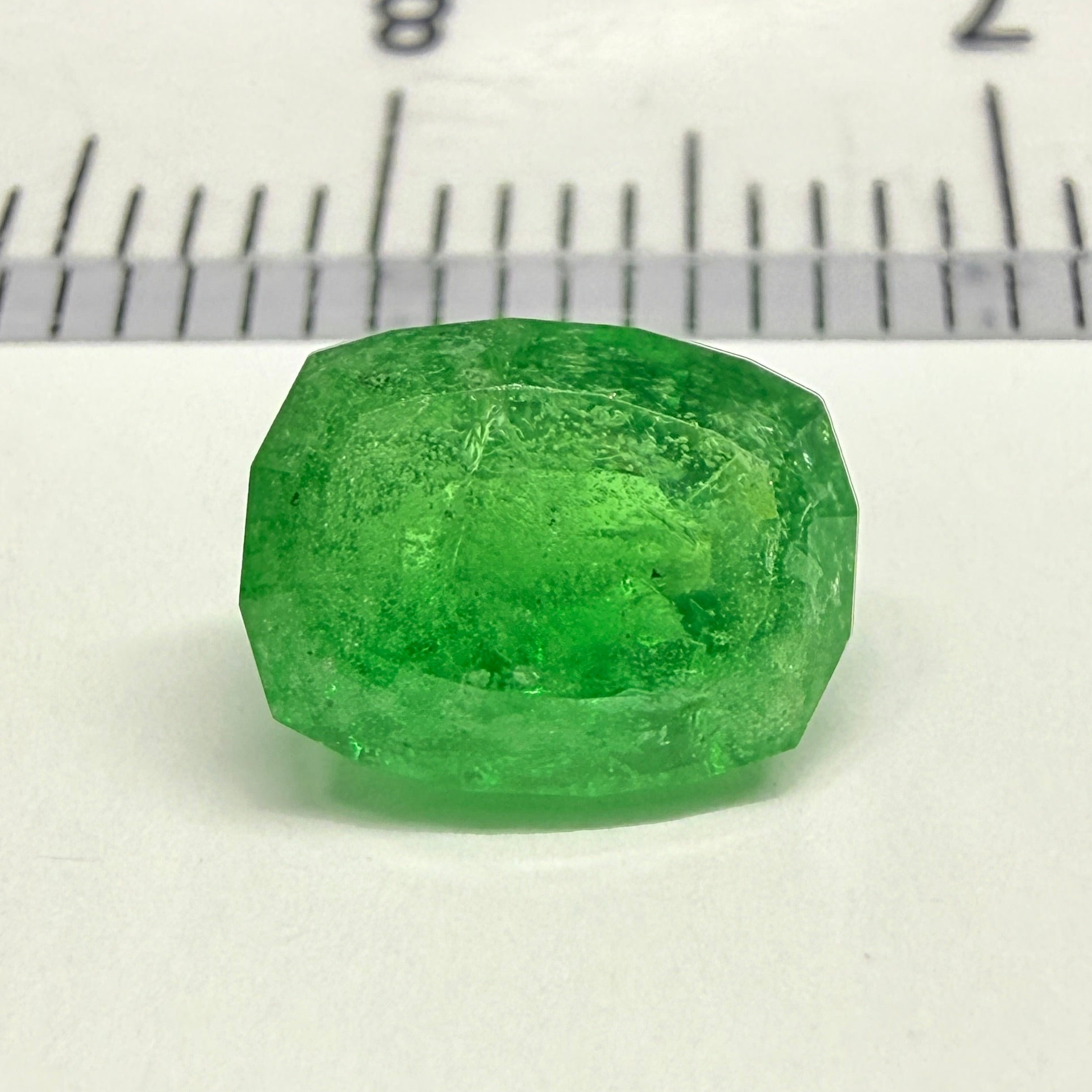 Tsavorite Garnet, 1.55ct, Kenya, Unheated Untreated, native cut.
