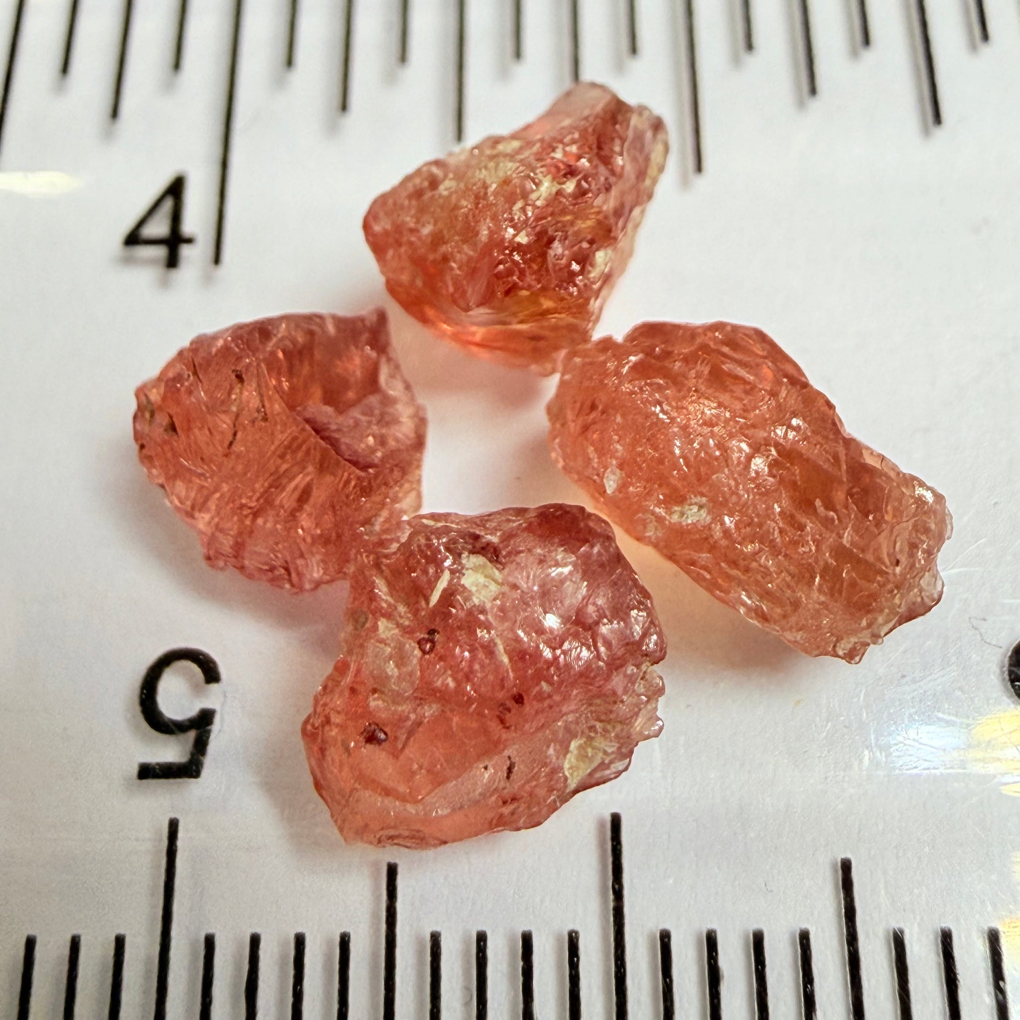 Umba Padparadscha Sapphire Lot, 9.04ct, Umba Valley, Tanzania, Untreated Unheated, vvs, 2.26ct average