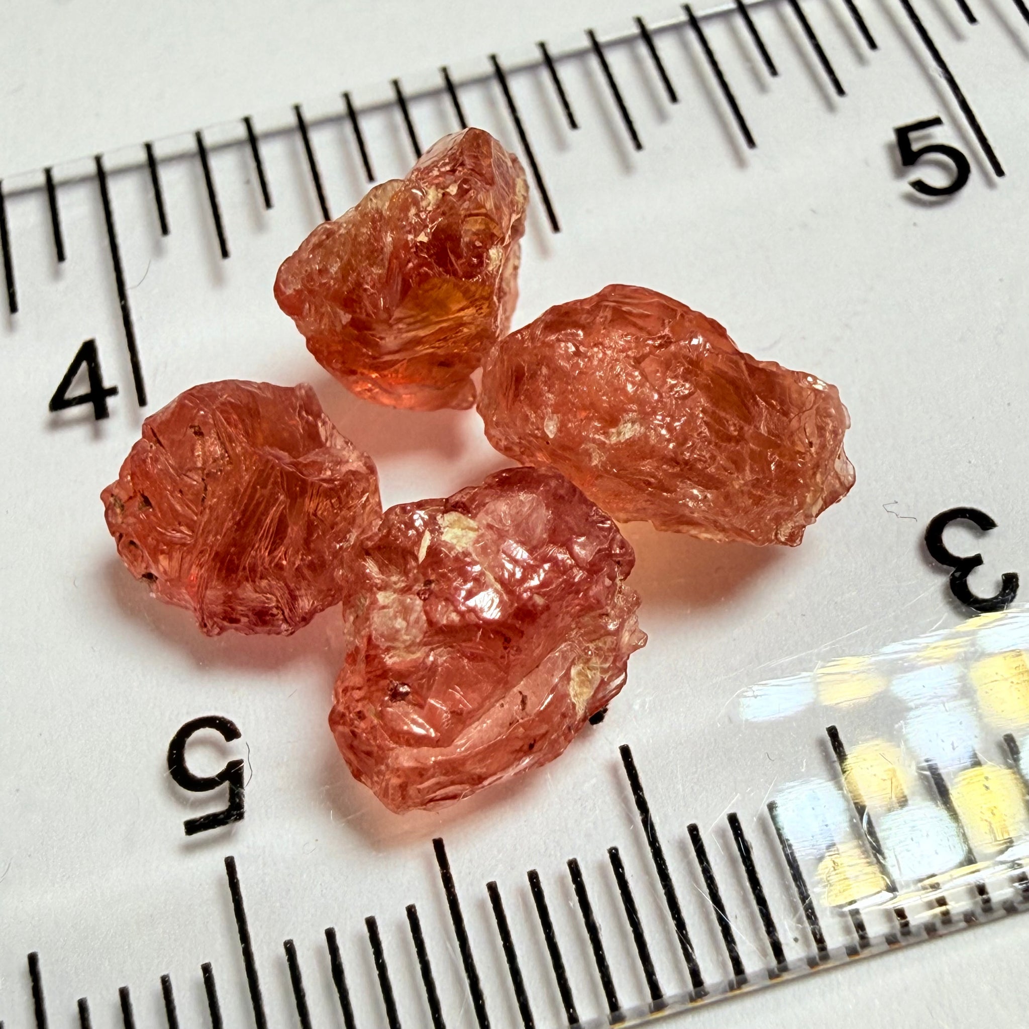Umba Padparadscha Sapphire Lot, 9.04ct, Umba Valley, Tanzania, Untreated Unheated, vvs, 2.26ct average