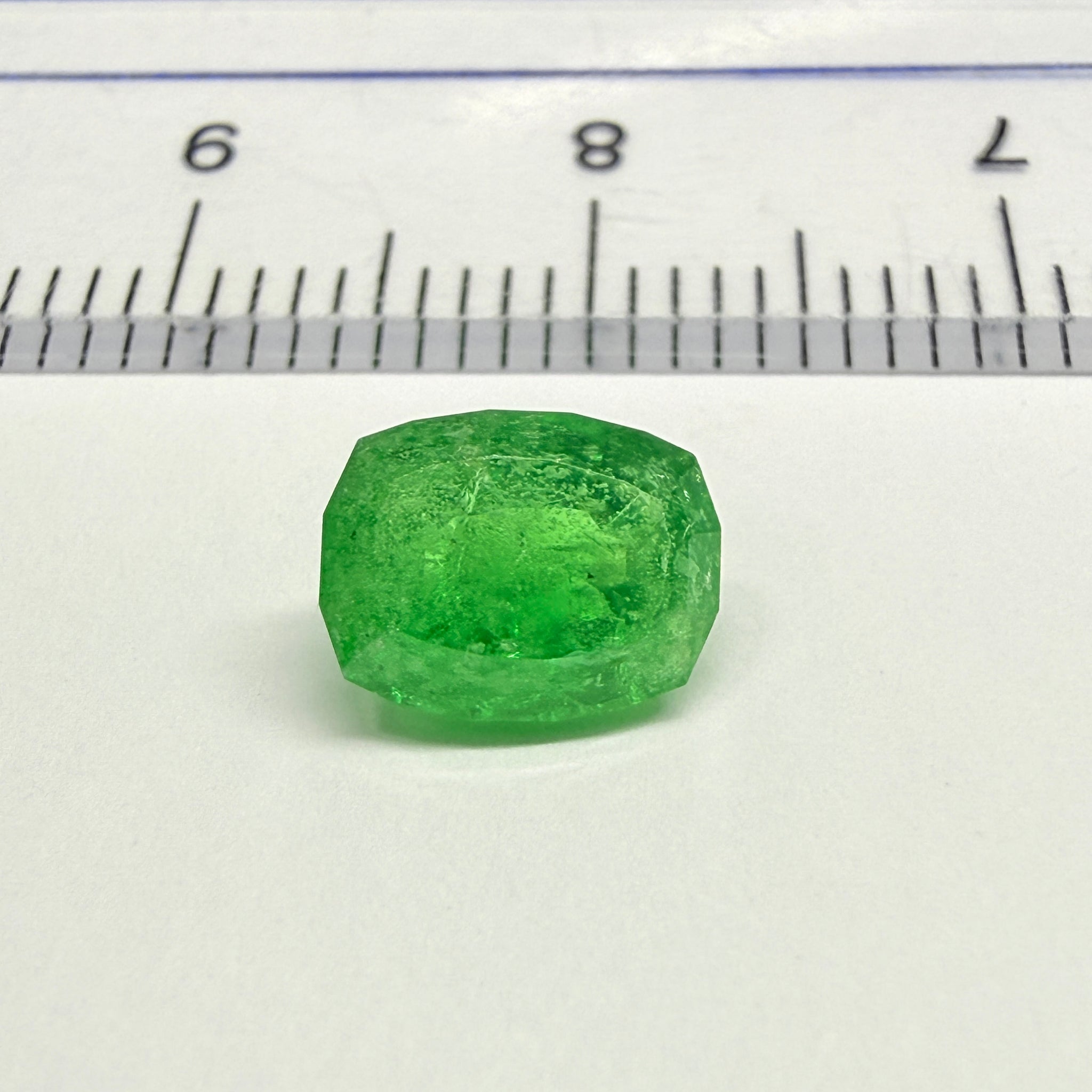 Tsavorite Garnet, 1.55ct, Kenya, Unheated Untreated, native cut.