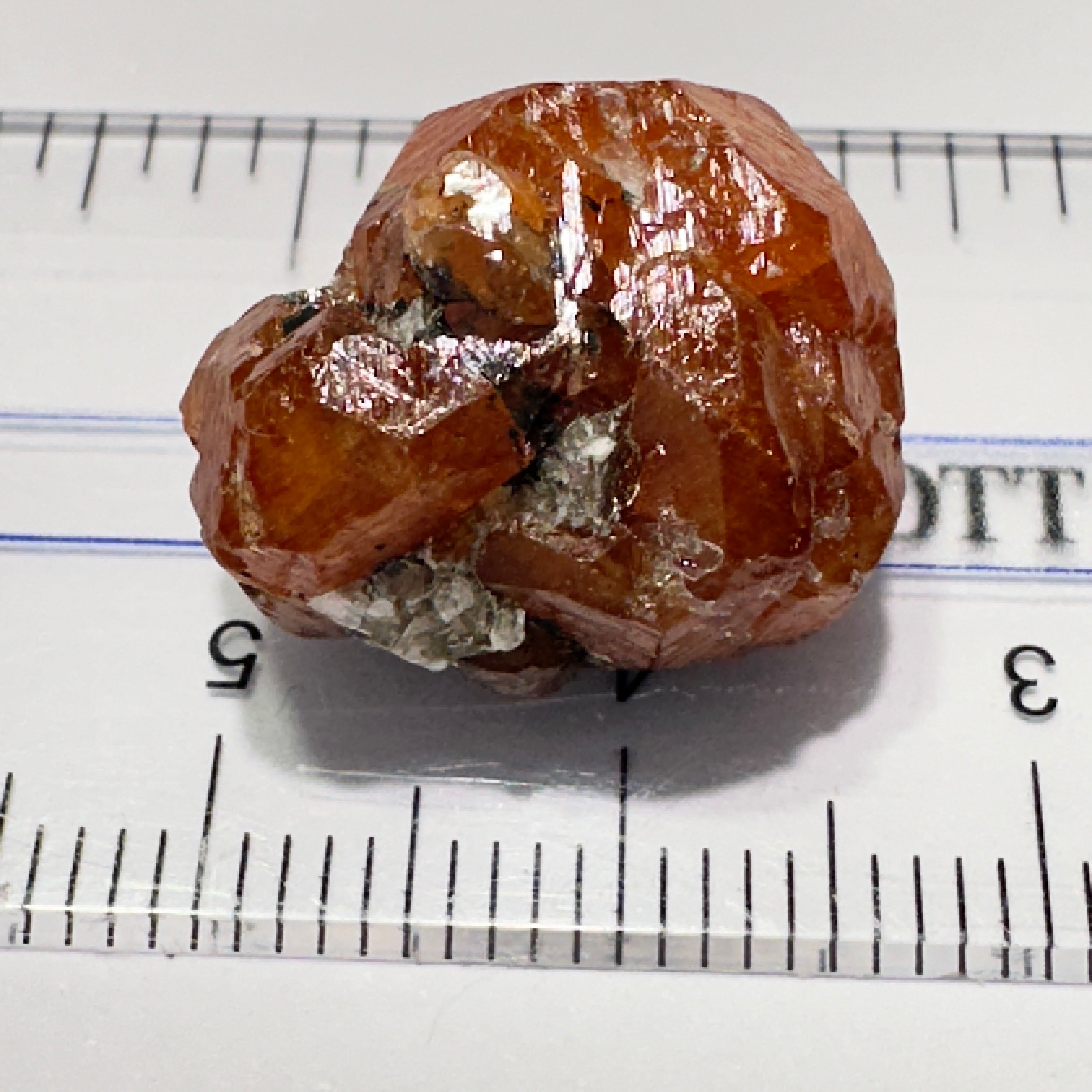 5.3gm Mandarin Spessartite Garnet Crystal, Loliondo in Tanzania, Untreated Unheated