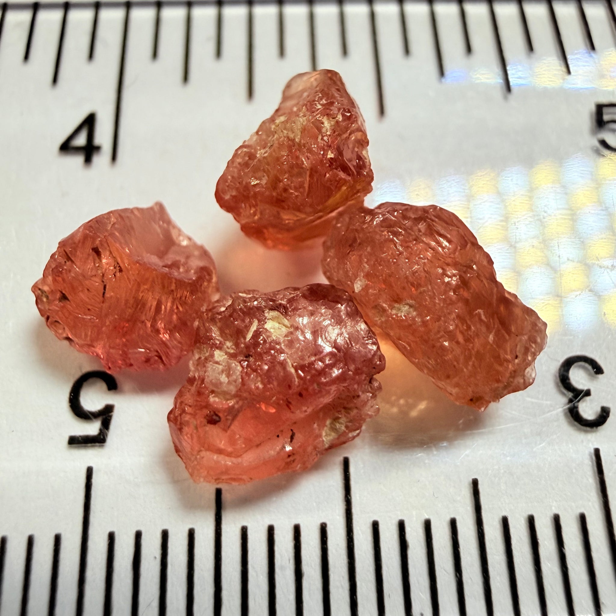 Umba Padparadscha Sapphire Lot, 9.04ct, Umba Valley, Tanzania, Untreated Unheated, vvs, 2.26ct average