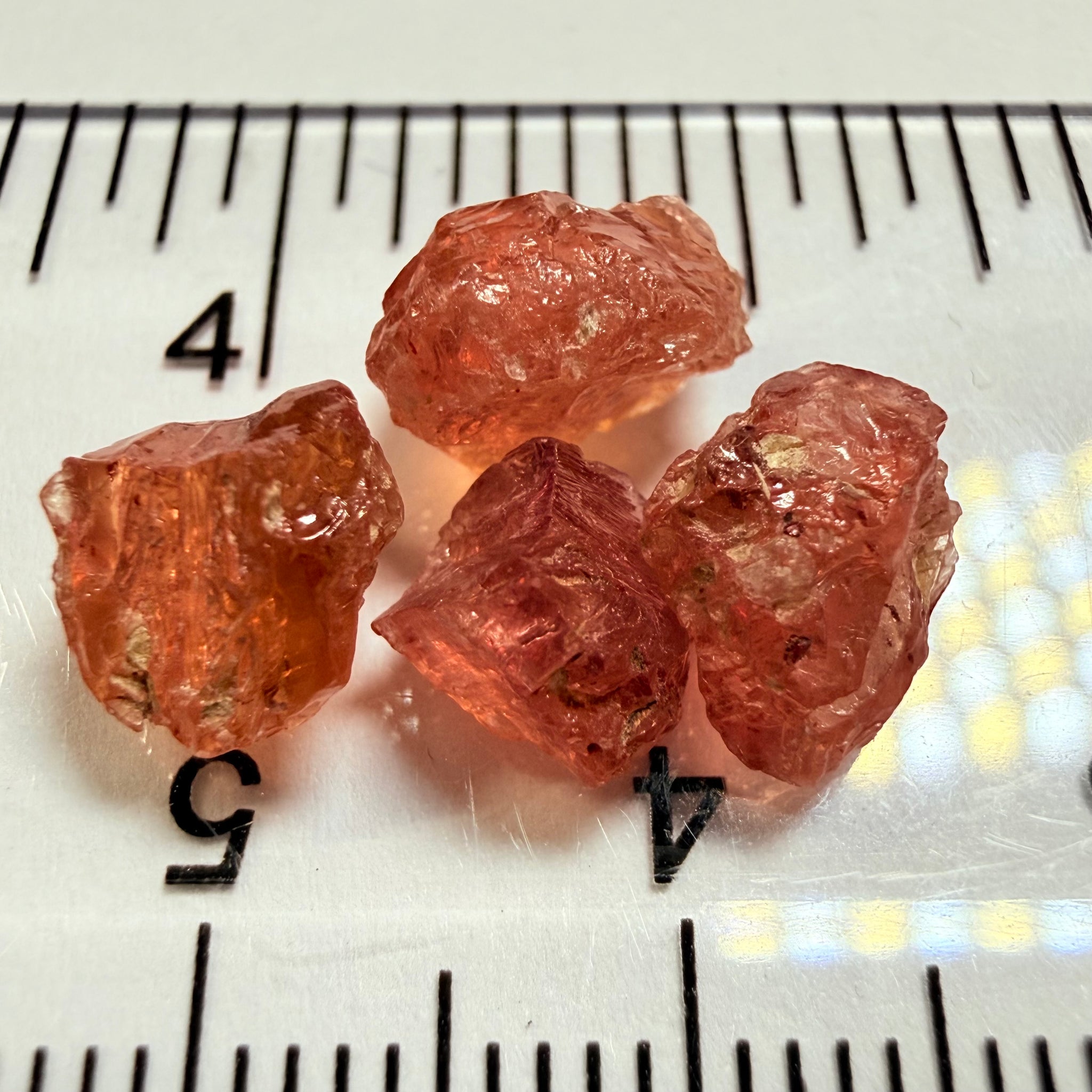 Umba Padparadscha Sapphire Lot, 9.04ct, Umba Valley, Tanzania, Untreated Unheated, vvs, 2.26ct average