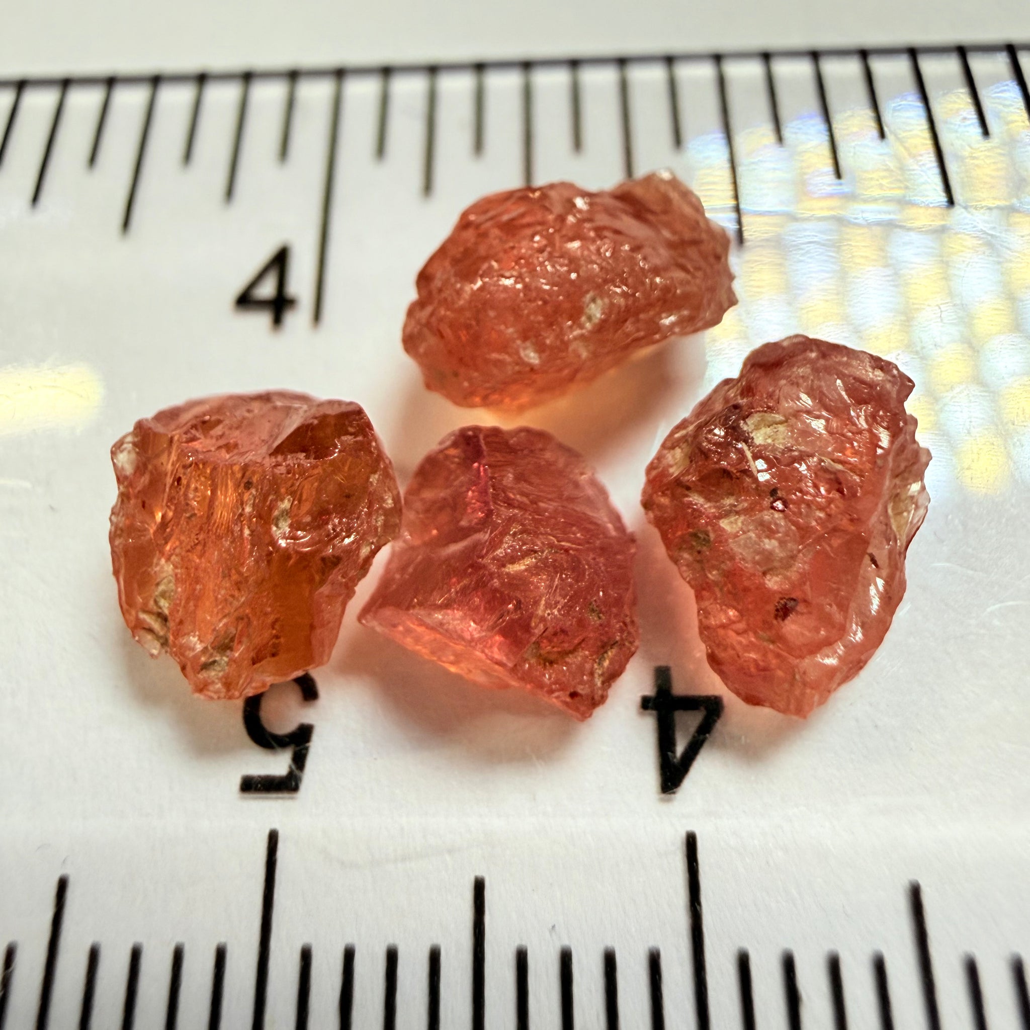 Umba Padparadscha Sapphire Lot, 9.04ct, Umba Valley, Tanzania, Untreated Unheated, vvs, 2.26ct average