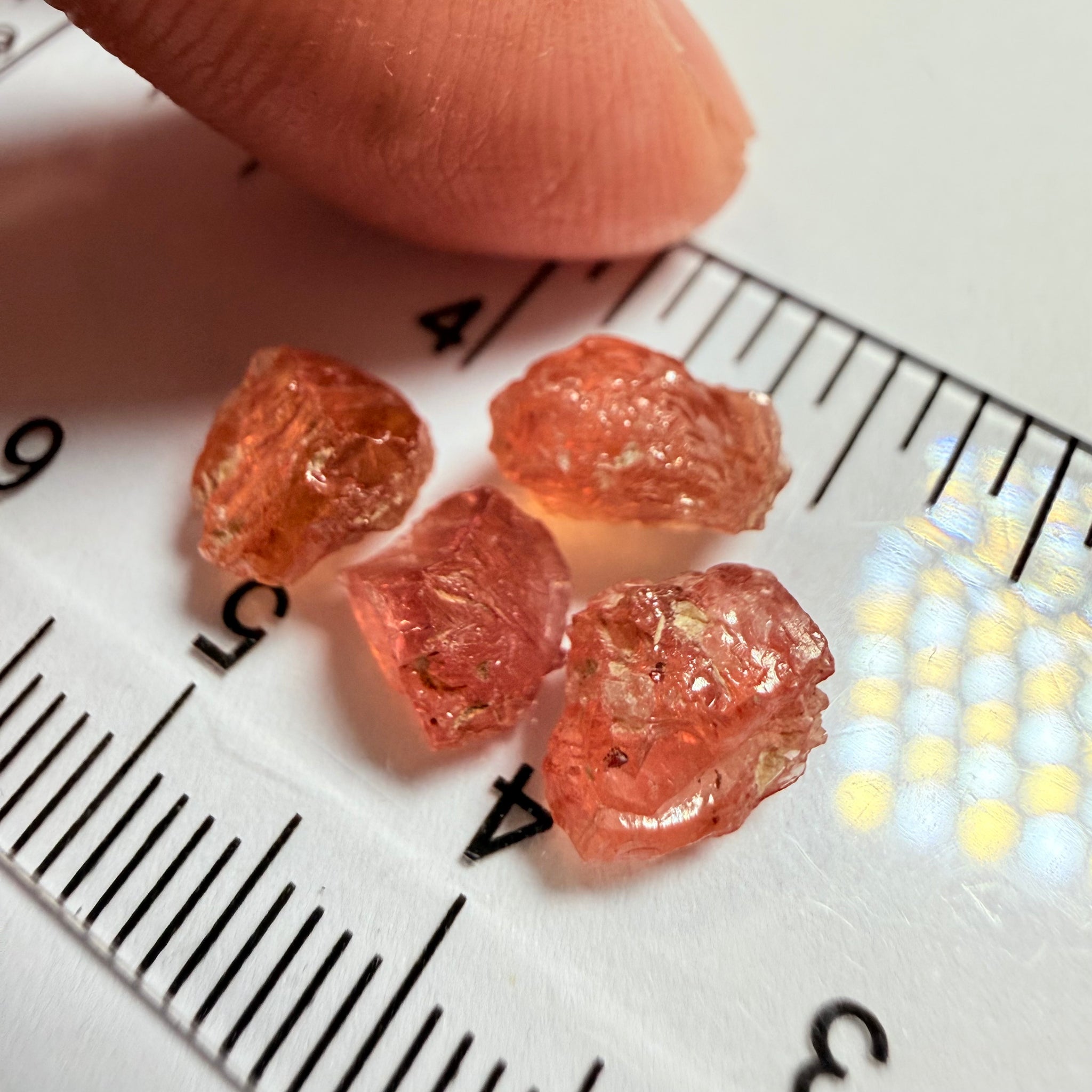 Umba Padparadscha Sapphire Lot, 9.04ct, Umba Valley, Tanzania, Untreated Unheated, vvs, 2.26ct average