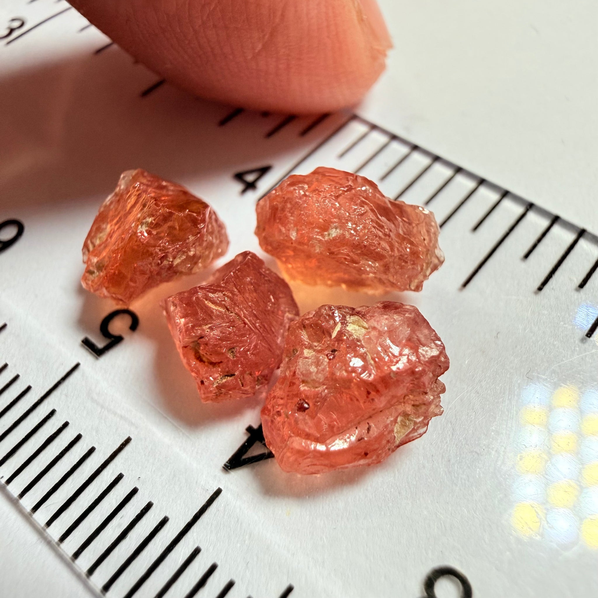 Umba Padparadscha Sapphire Lot, 9.04ct, Umba Valley, Tanzania, Untreated Unheated, vvs, 2.26ct average