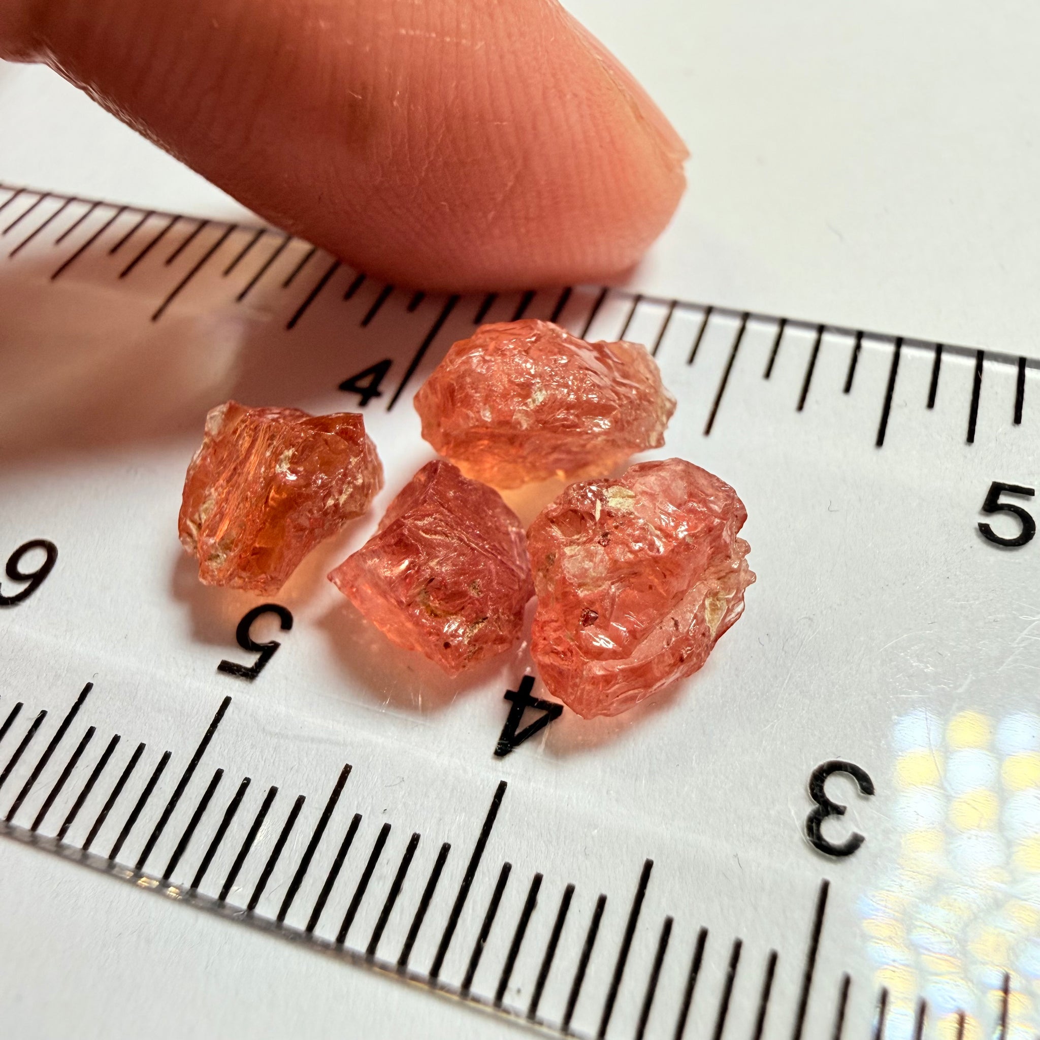 Umba Padparadscha Sapphire Lot, 9.04ct, Umba Valley, Tanzania, Untreated Unheated, vvs, 2.26ct average