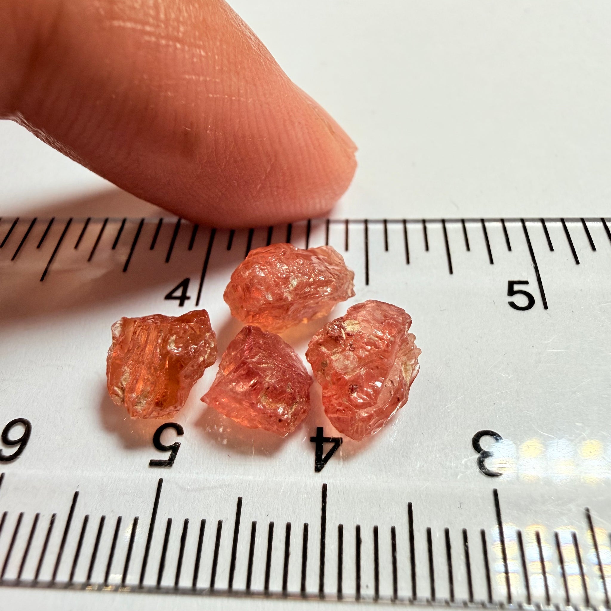 Umba Padparadscha Sapphire Lot, 9.04ct, Umba Valley, Tanzania, Untreated Unheated, vvs, 2.26ct average
