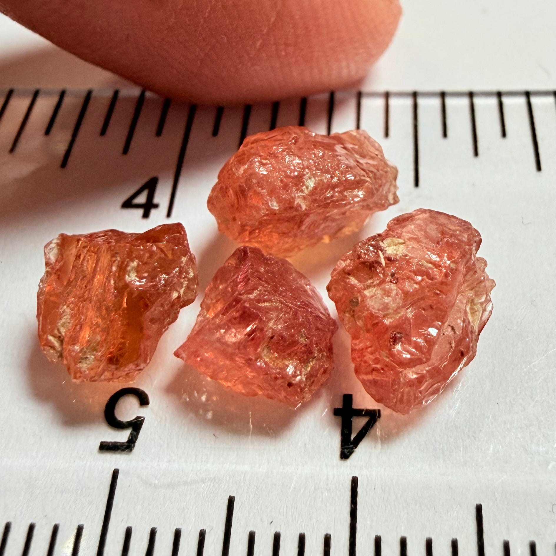 Umba Padparadscha Sapphire Lot, 9.04ct, Umba Valley, Tanzania, Untreated Unheated, vvs, 2.26ct average