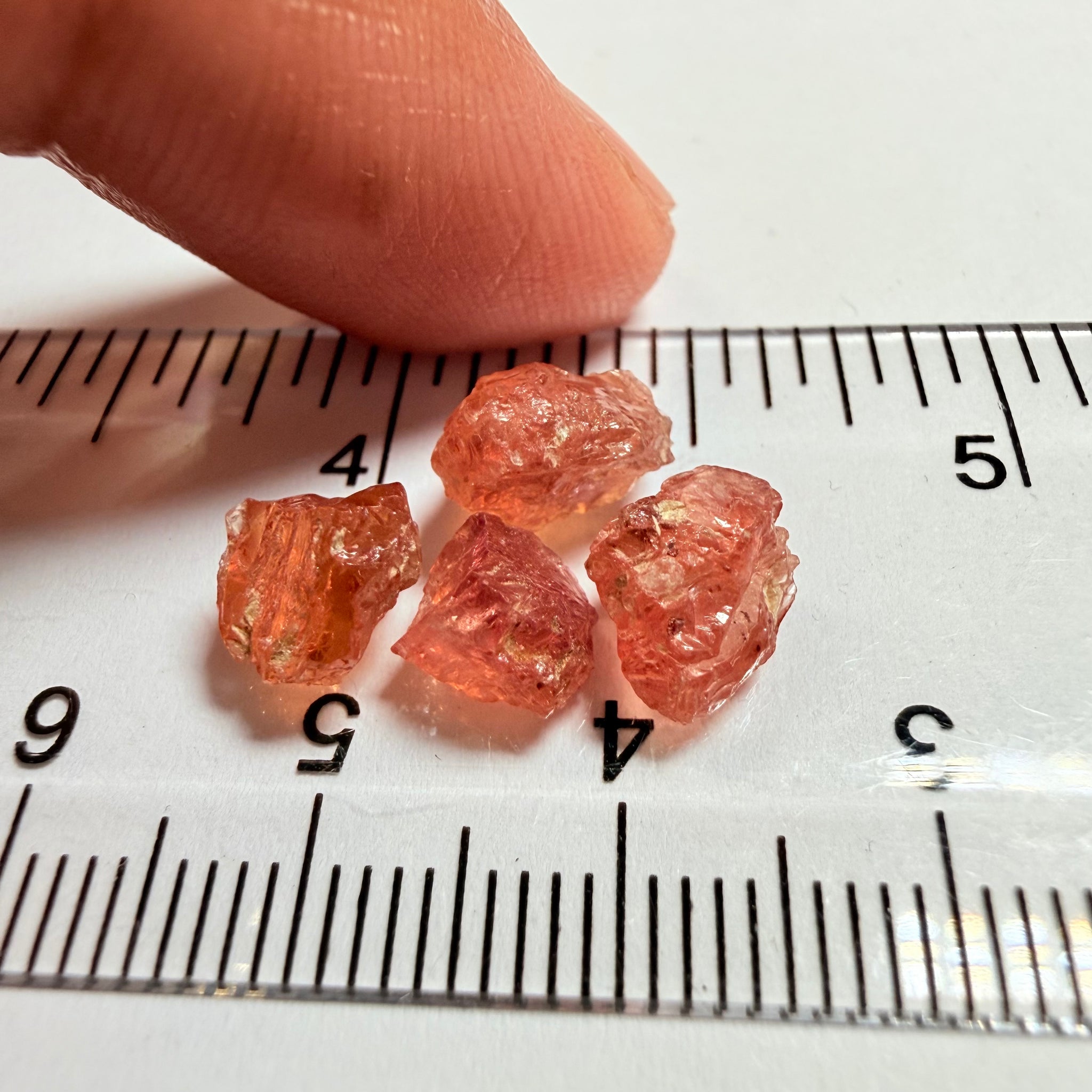 Umba Padparadscha Sapphire Lot, 9.04ct, Umba Valley, Tanzania, Untreated Unheated, vvs, 2.26ct average