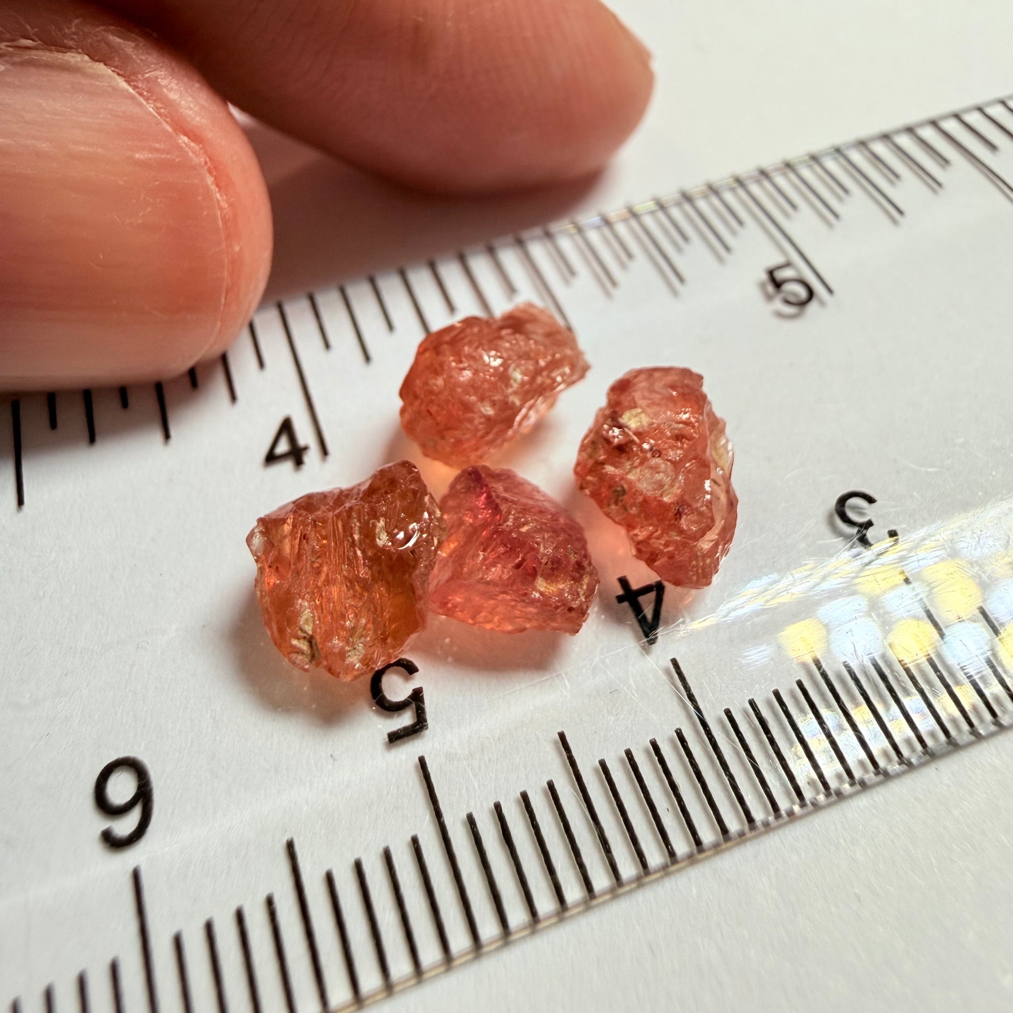 Umba Padparadscha Sapphire Lot, 9.04ct, Umba Valley, Tanzania, Untreated Unheated, vvs, 2.26ct average