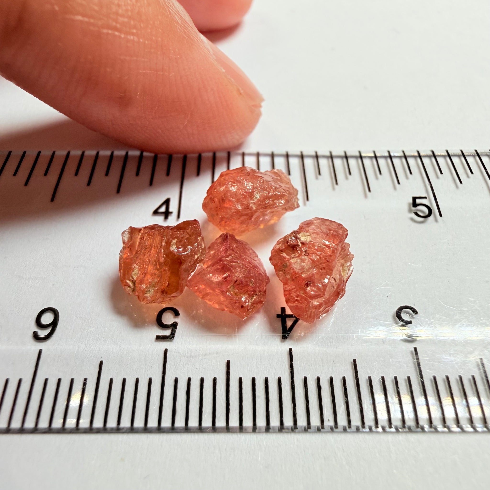 Umba Padparadscha Sapphire Lot, 9.04ct, Umba Valley, Tanzania, Untreated Unheated, vvs, 2.26ct average