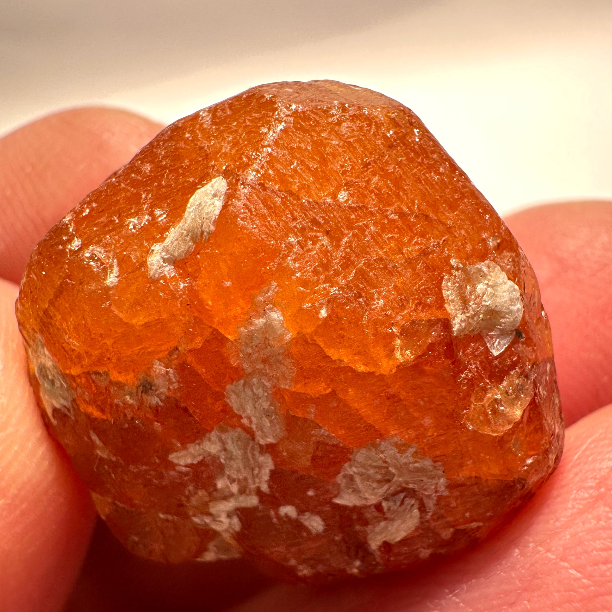 Mandarin Spessartite Garnet Crystal, 12.30gm, Loliondo in Tanzania, Untreated Unheated
