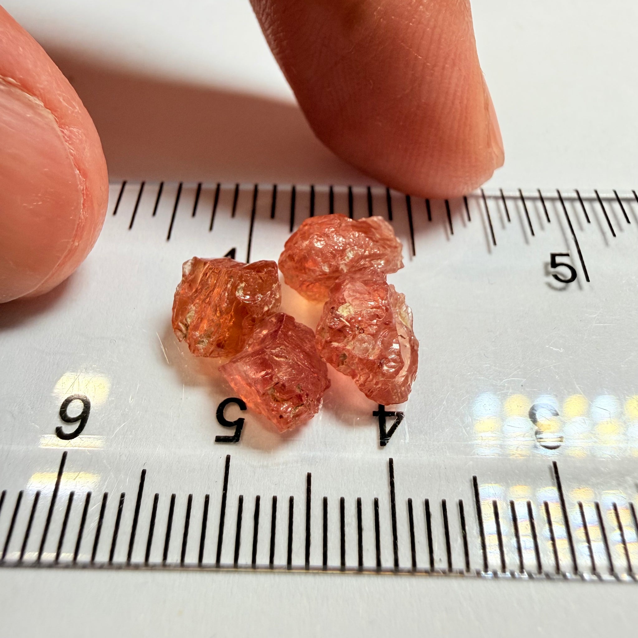 Umba Padparadscha Sapphire Lot, 9.04ct, Umba Valley, Tanzania, Untreated Unheated, vvs, 2.26ct average