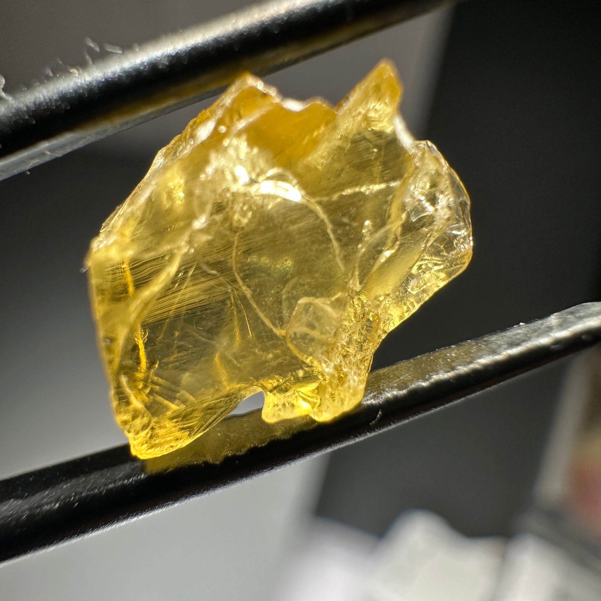 Danburite, 4.13ct, Tanzania. Untreated Unheated. Fine silky needles, flat shape