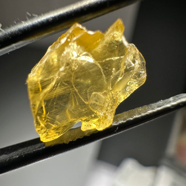 Danburite, 4.13ct, Tanzania. Untreated Unheated. Fine silky needles, flat shape