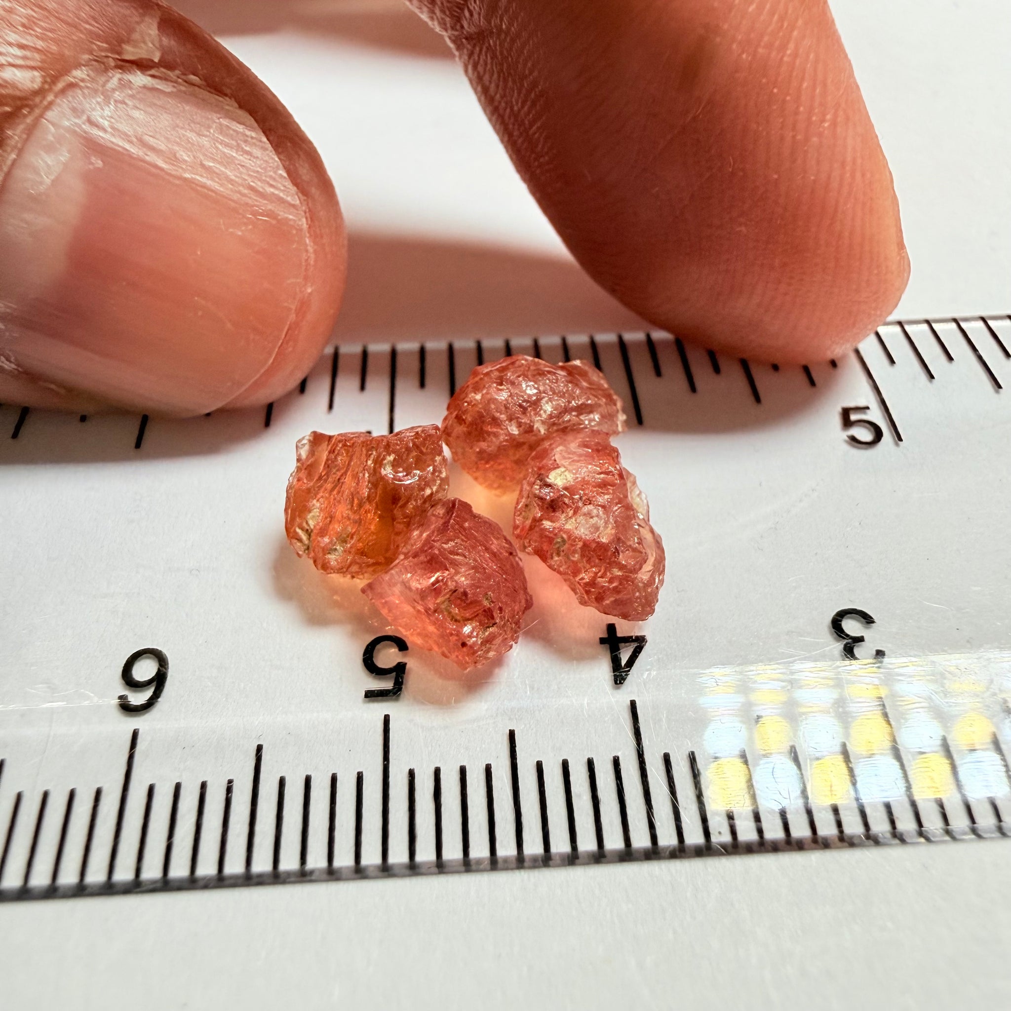 Umba Padparadscha Sapphire Lot, 9.04ct, Umba Valley, Tanzania, Untreated Unheated, vvs, 2.26ct average