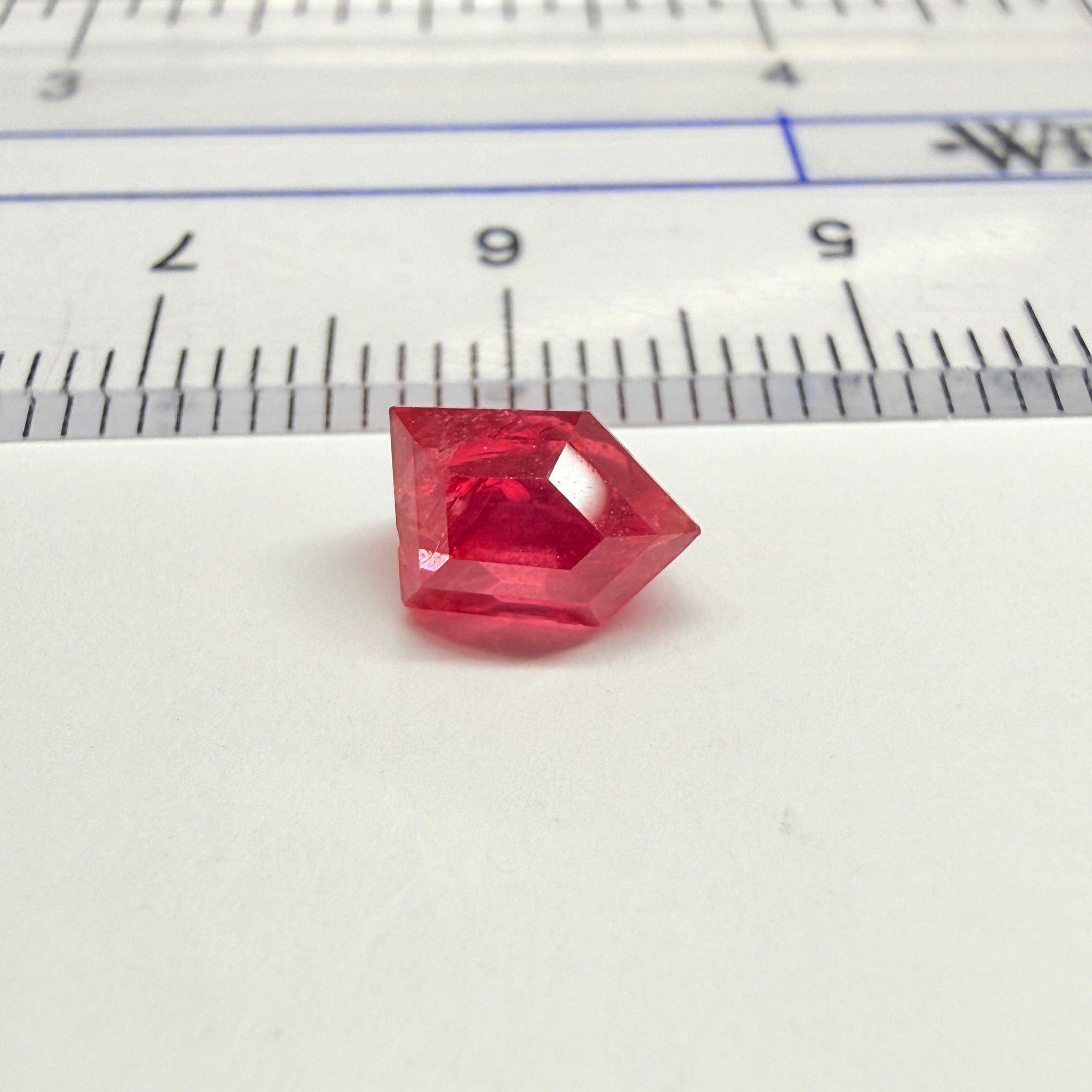 Mahenge Red Spinel, 1.55ct, Mahenge, Tanzania, Untreated Unheated, fancy freeform cut, large pavilion for a high setting