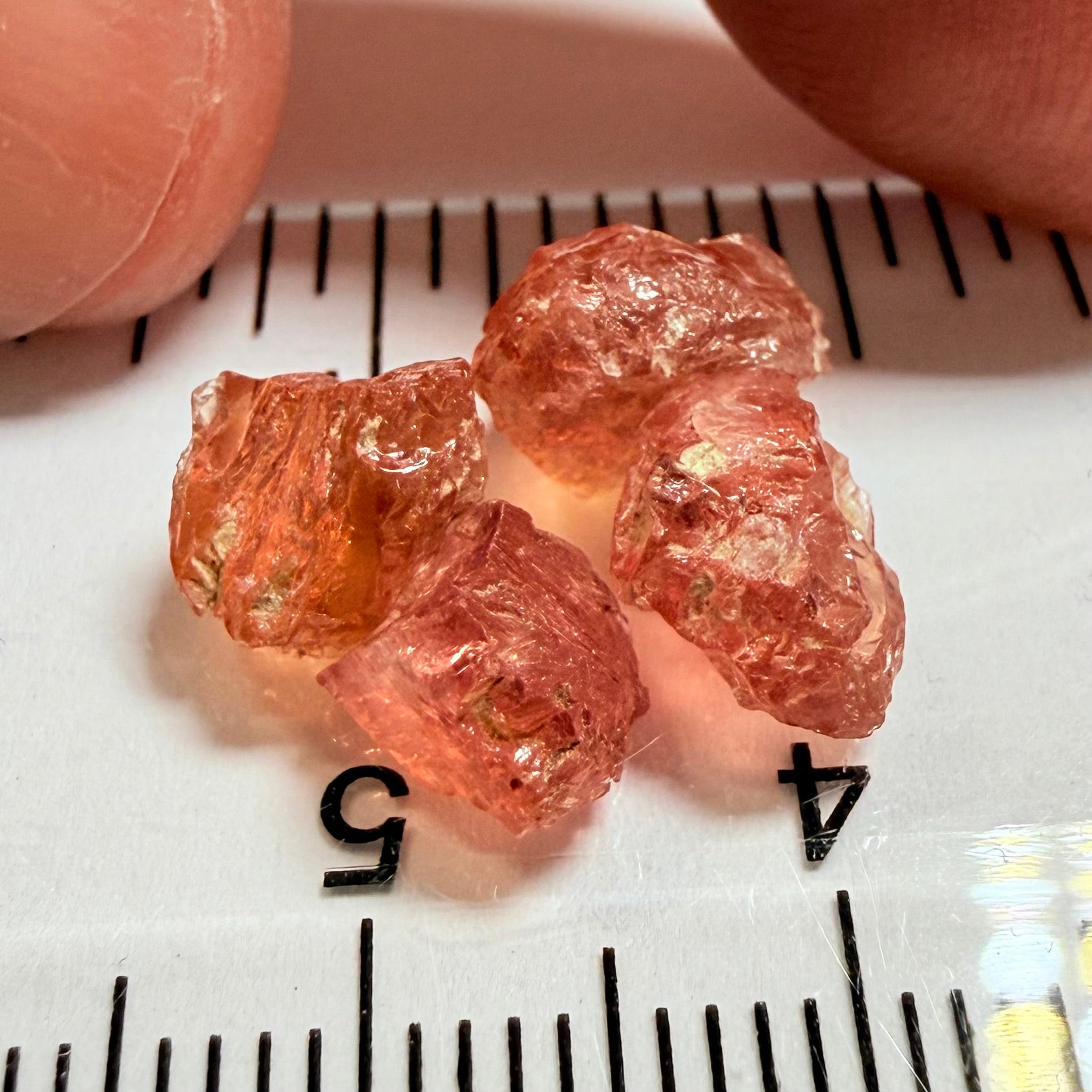 Umba Padparadscha Sapphire Lot, 9.04ct, Umba Valley, Tanzania, Untreated Unheated, vvs, 2.26ct average
