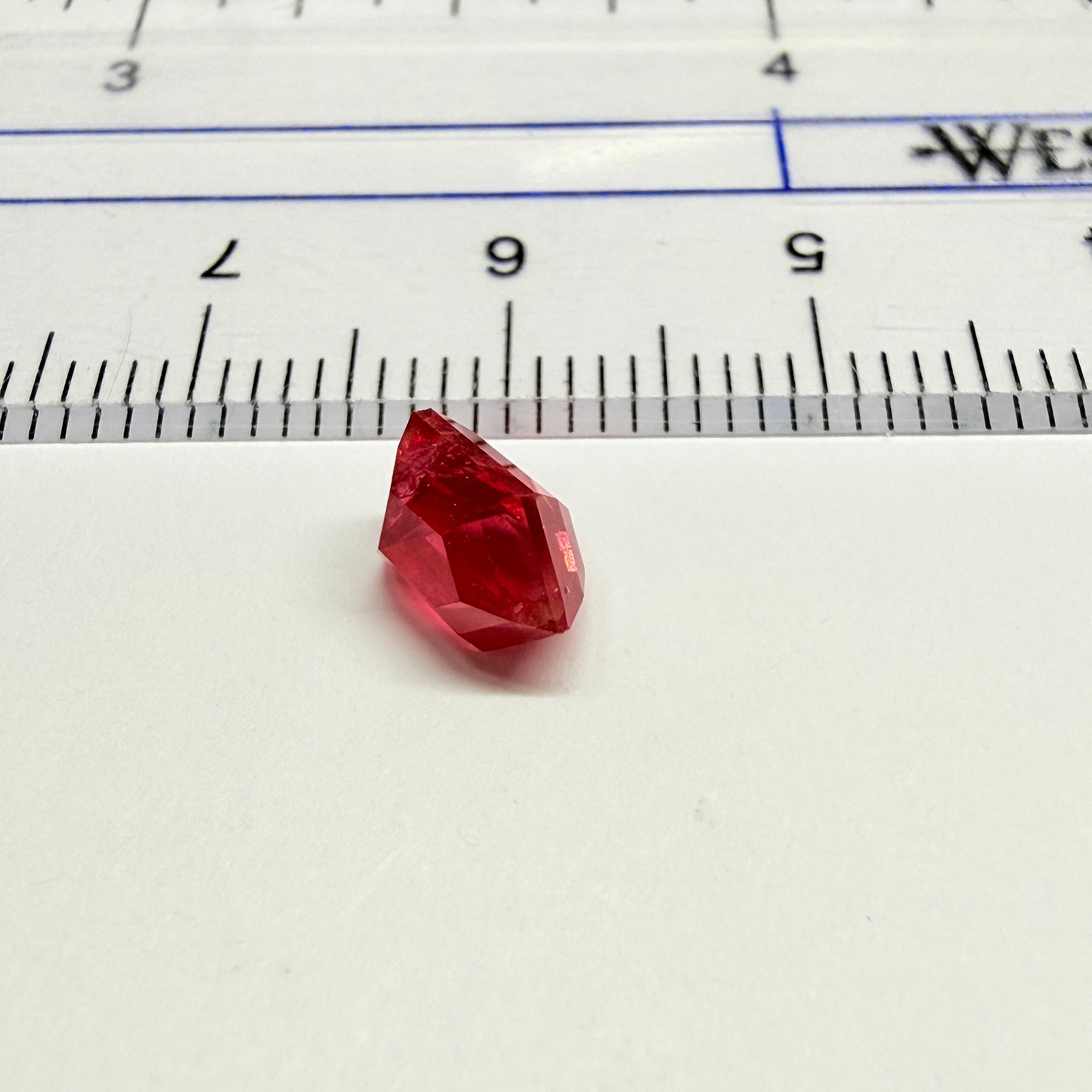 Mahenge Red Spinel, 1.55ct, Mahenge, Tanzania, Untreated Unheated, fancy freeform cut, large pavilion for a high setting