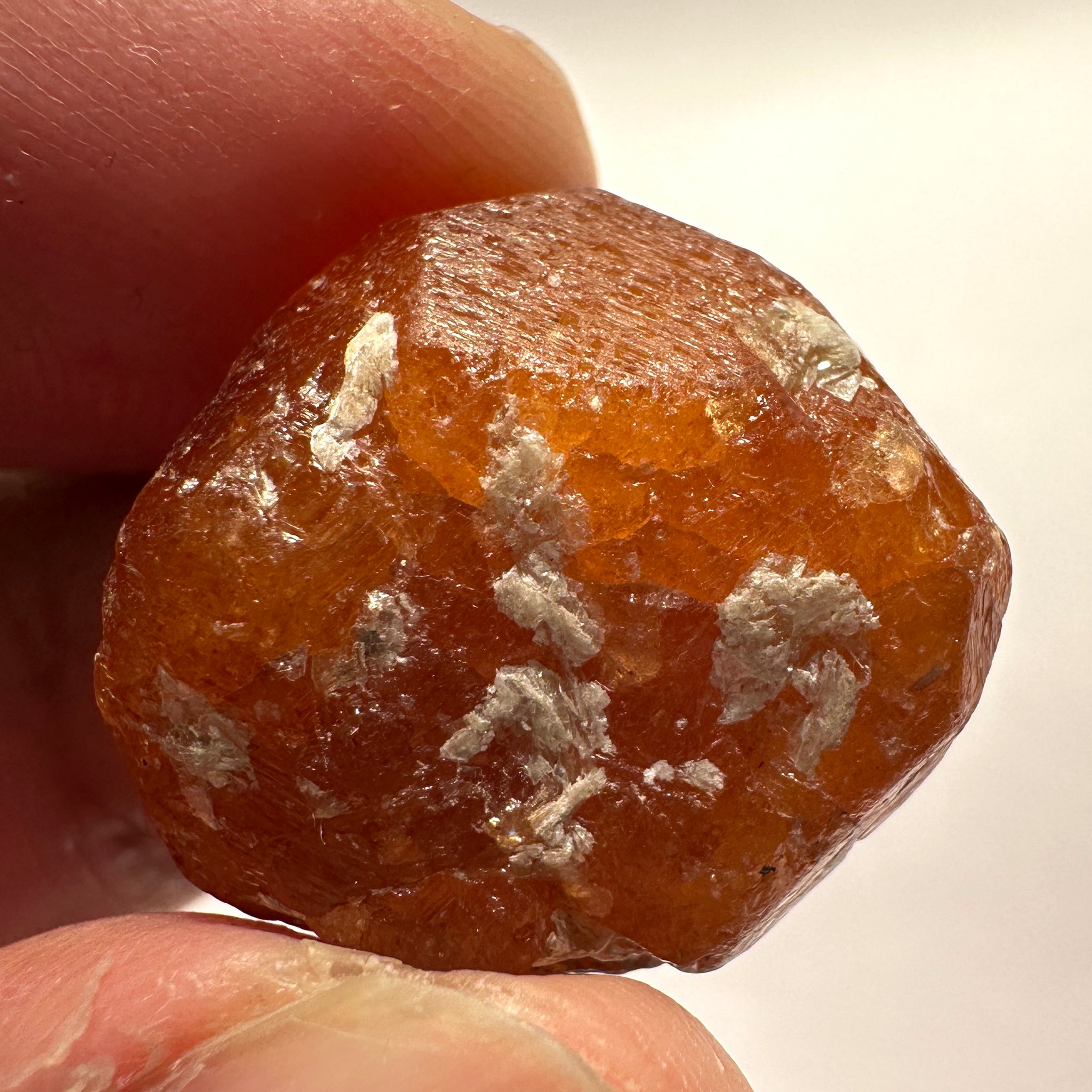 Mandarin Spessartite Garnet Crystal, 12.30gm, Loliondo in Tanzania, Untreated Unheated
