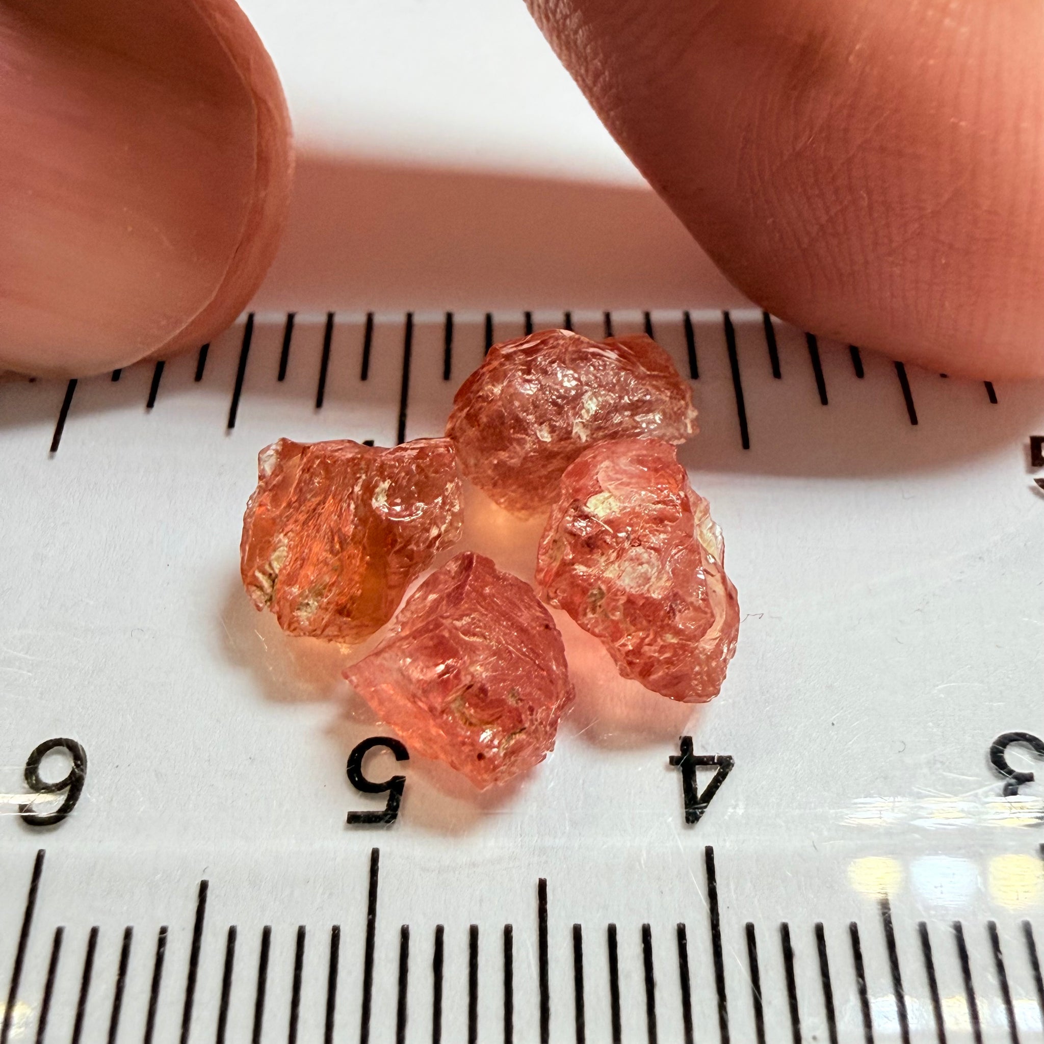 Umba Padparadscha Sapphire Lot, 9.04ct, Umba Valley, Tanzania, Untreated Unheated, vvs, 2.26ct average