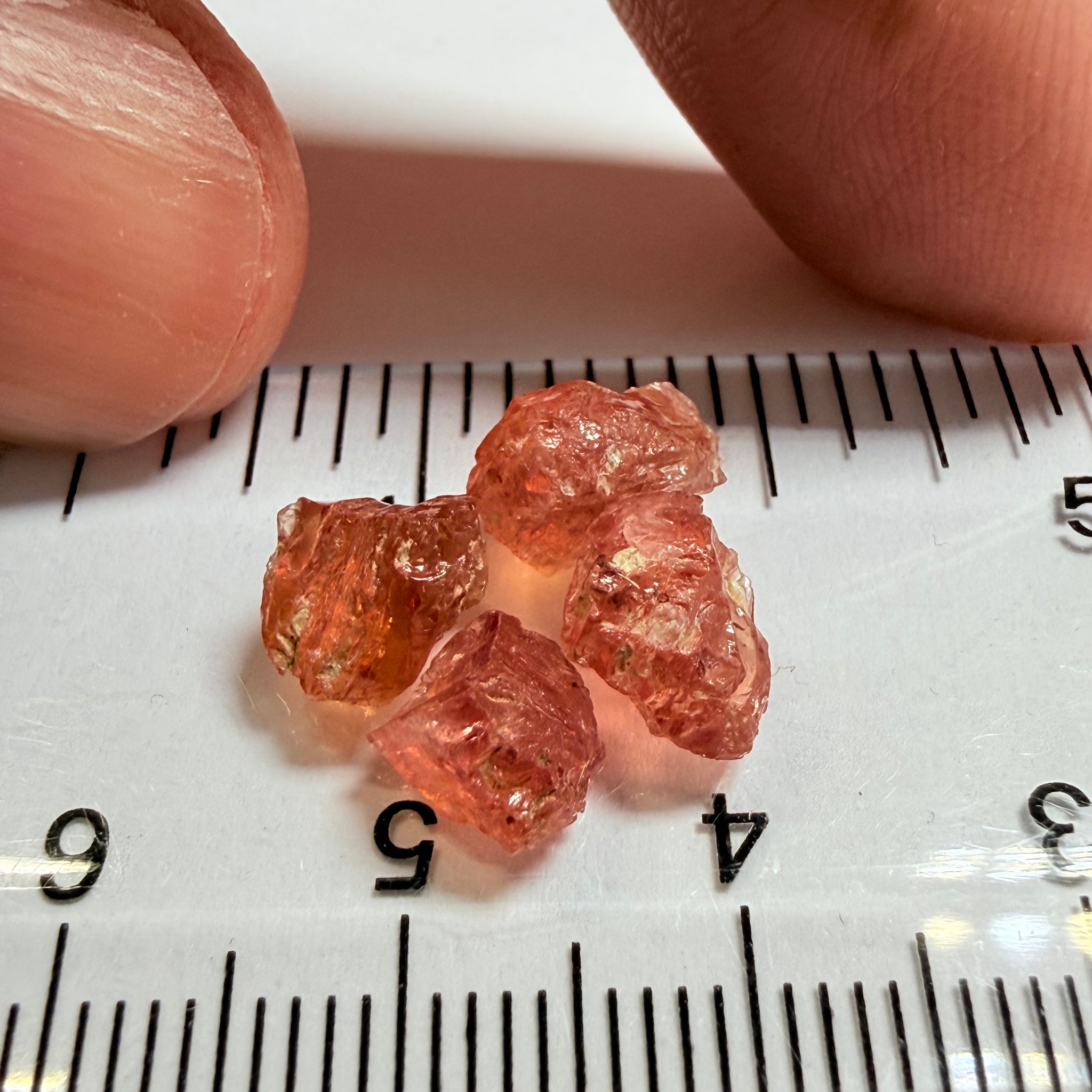 Umba Padparadscha Sapphire Lot, 9.04ct, Umba Valley, Tanzania, Untreated Unheated, vvs, 2.26ct average