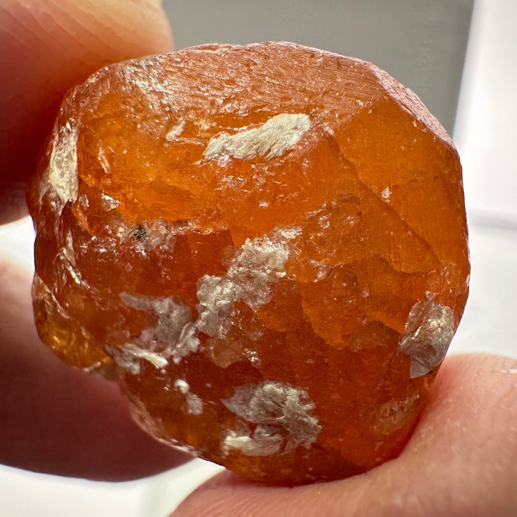 Mandarin Spessartite Garnet Crystal, 12.30gm, Loliondo in Tanzania, Untreated Unheated