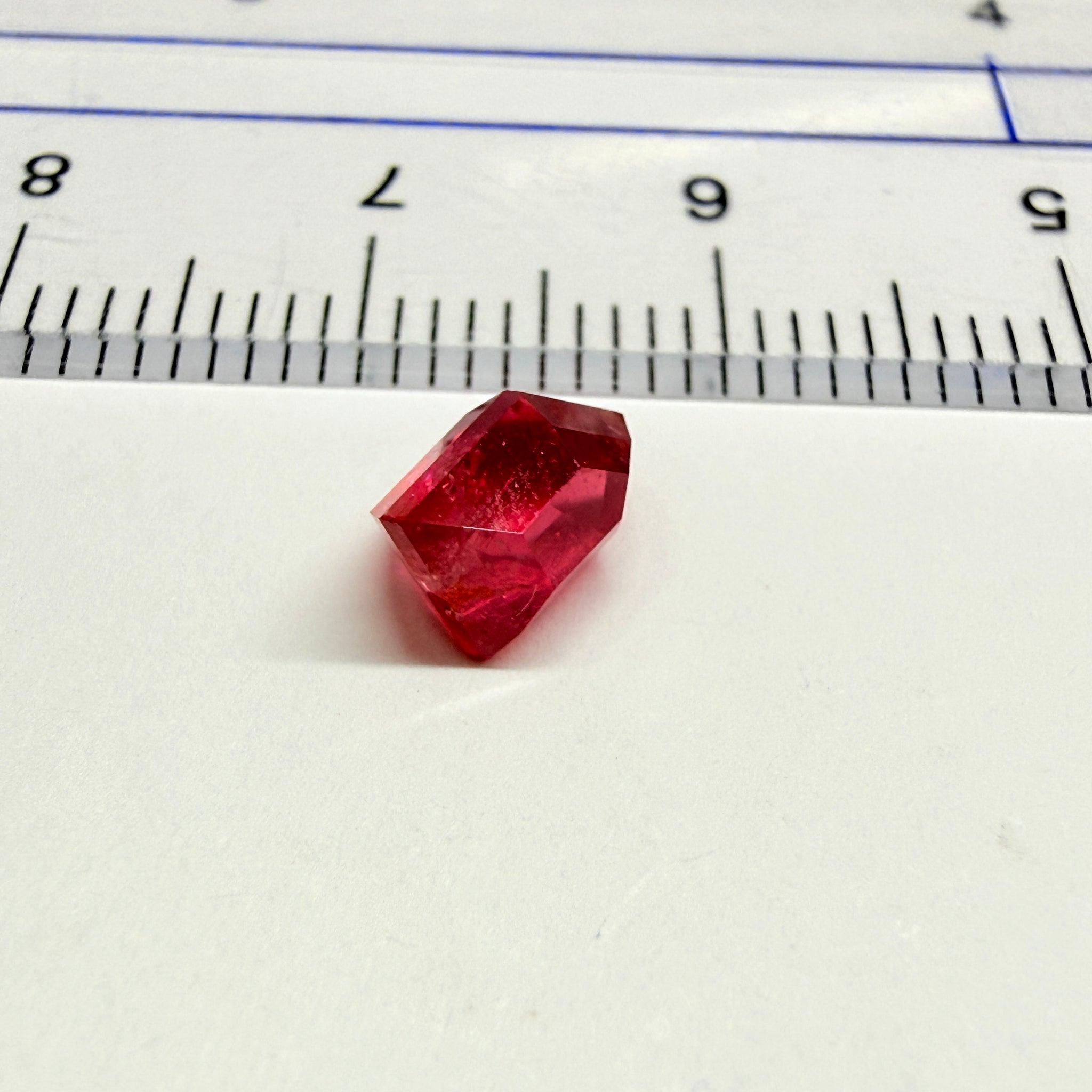 Mahenge Red Spinel, 1.55ct, Mahenge, Tanzania, Untreated Unheated, fancy freeform cut, large pavilion for a high setting