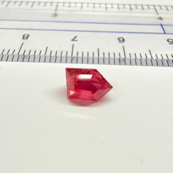 Mahenge Red Spinel, 1.55ct, Mahenge, Tanzania, Untreated Unheated, fancy freeform cut, large pavilion for a high setting