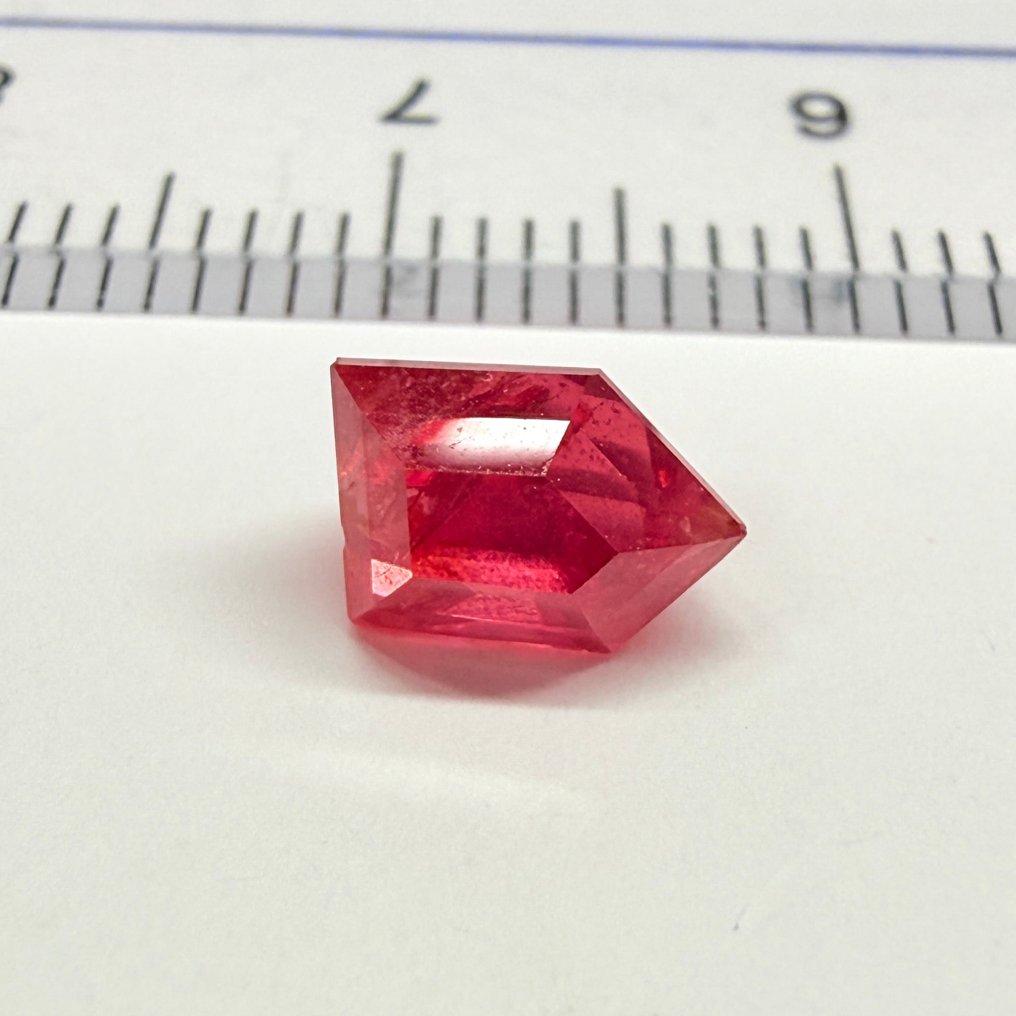 Mahenge Red Spinel, 1.55ct, Mahenge, Tanzania, Untreated Unheated, fancy freeform cut, large pavilion for a high setting