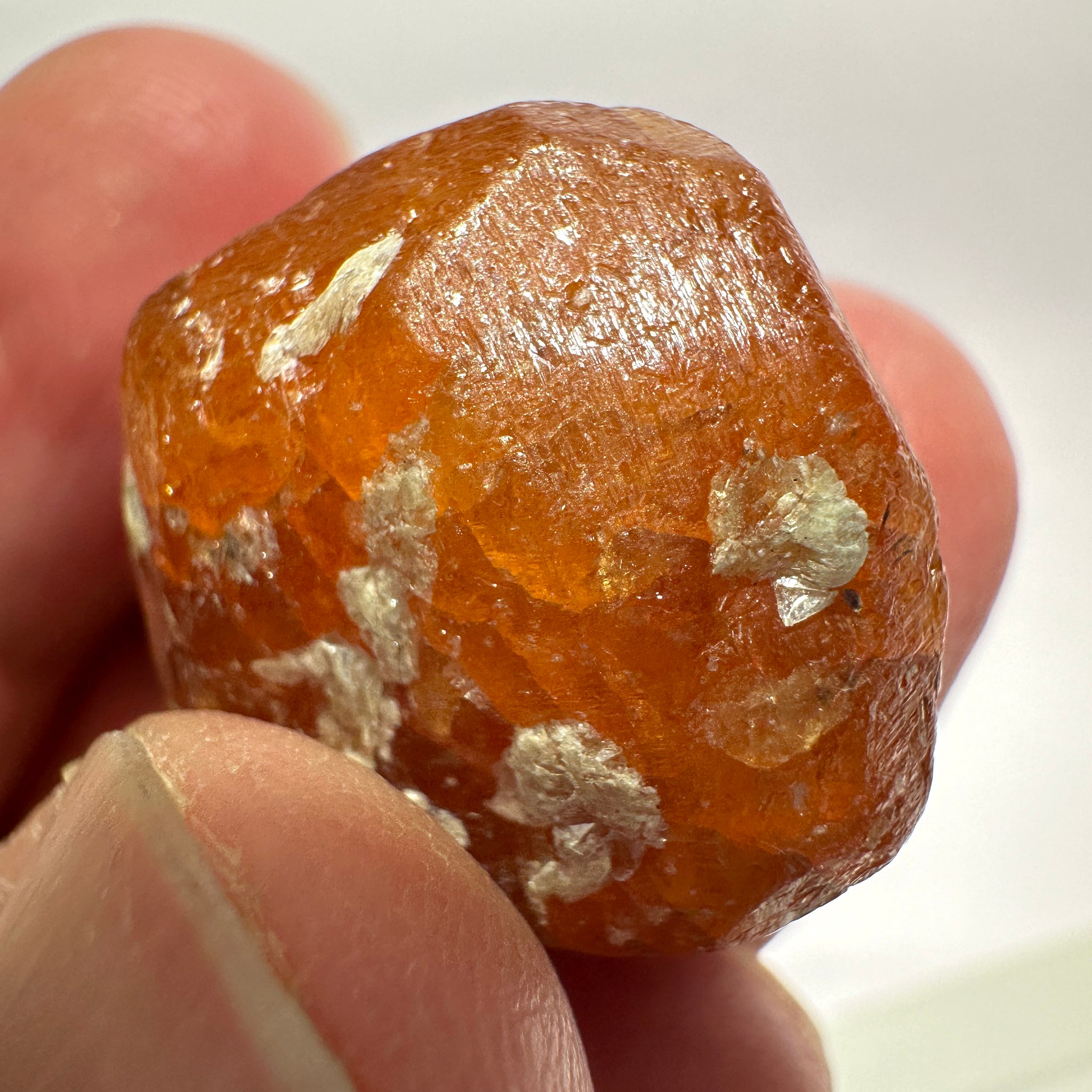 Mandarin Spessartite Garnet Crystal, 12.30gm, Loliondo in Tanzania, Untreated Unheated