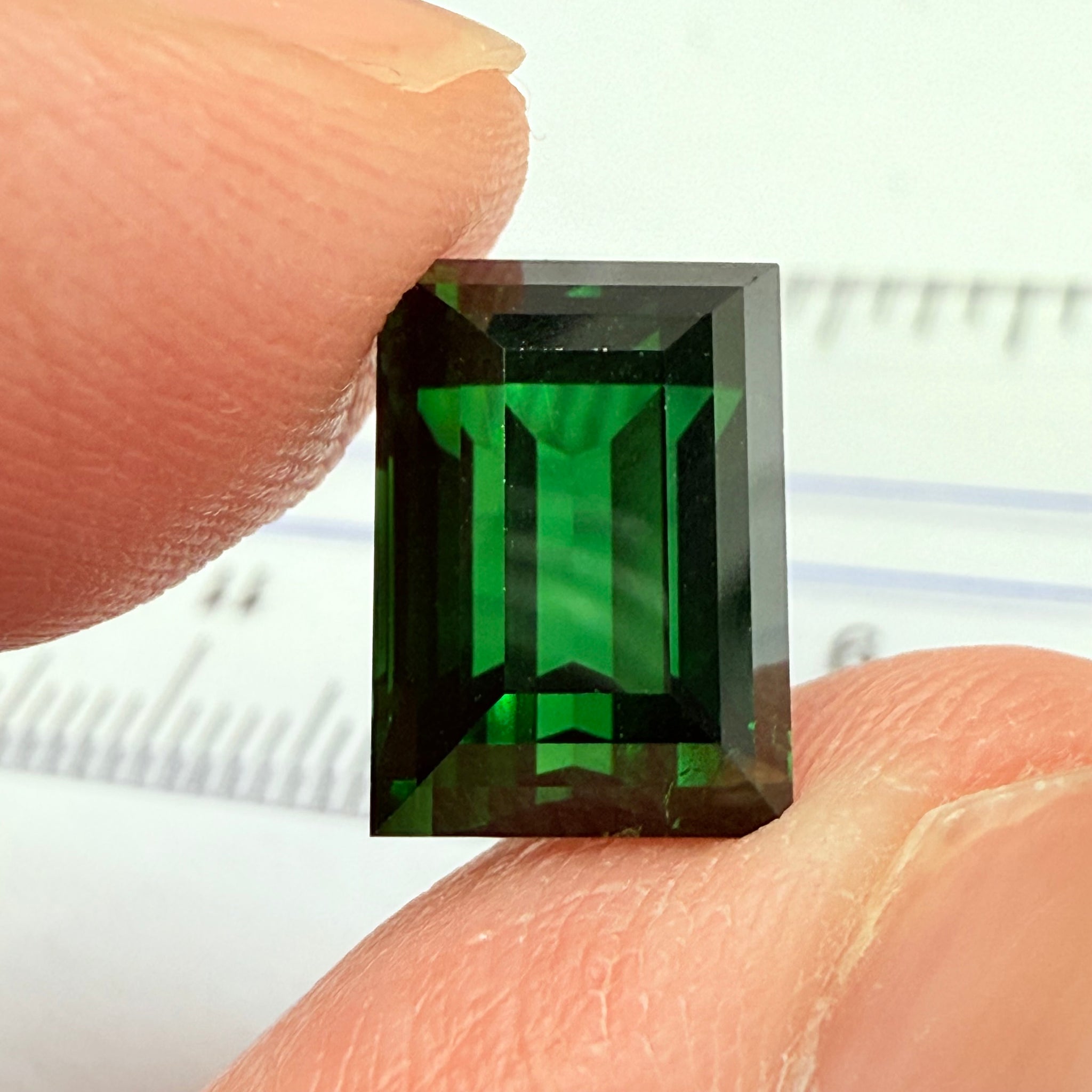 Chrome Tourmaline, 4.79ct, Landanai, Tanzania, Untreated Unheated, very very rare, from the legendary Landanai mines that produce the worlds finest Chrome Tourmalines, 10.60 x 7.40  x 6.70mm