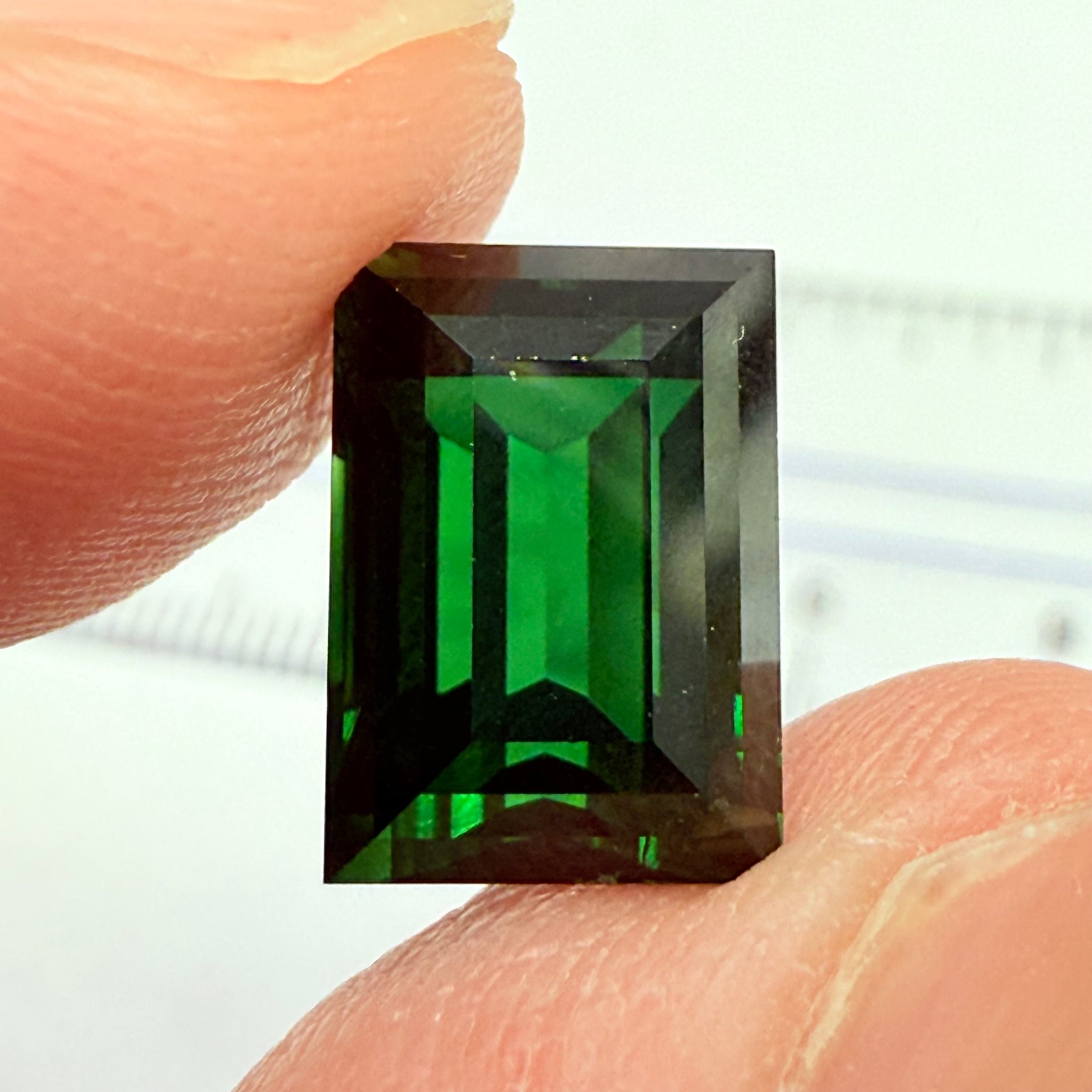 Chrome Tourmaline, 4.79ct, Landanai, Tanzania, Untreated Unheated, very very rare, from the legendary Landanai mines that produce the worlds finest Chrome Tourmalines, 10.60 x 7.40  x 6.70mm