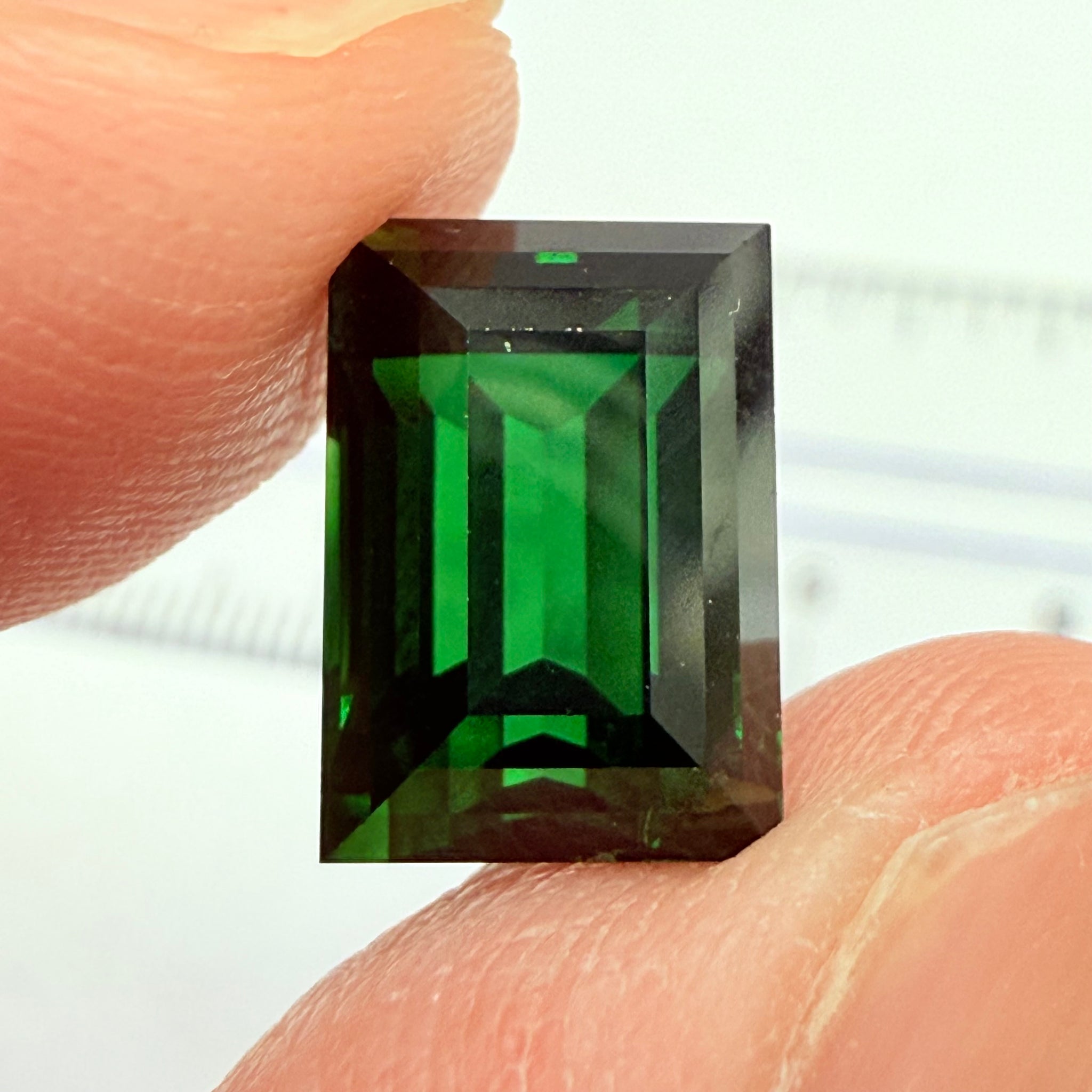 Chrome Tourmaline, 4.79ct, Landanai, Tanzania, Untreated Unheated, very very rare, from the legendary Landanai mines that produce the worlds finest Chrome Tourmalines, 10.60 x 7.40  x 6.70mm