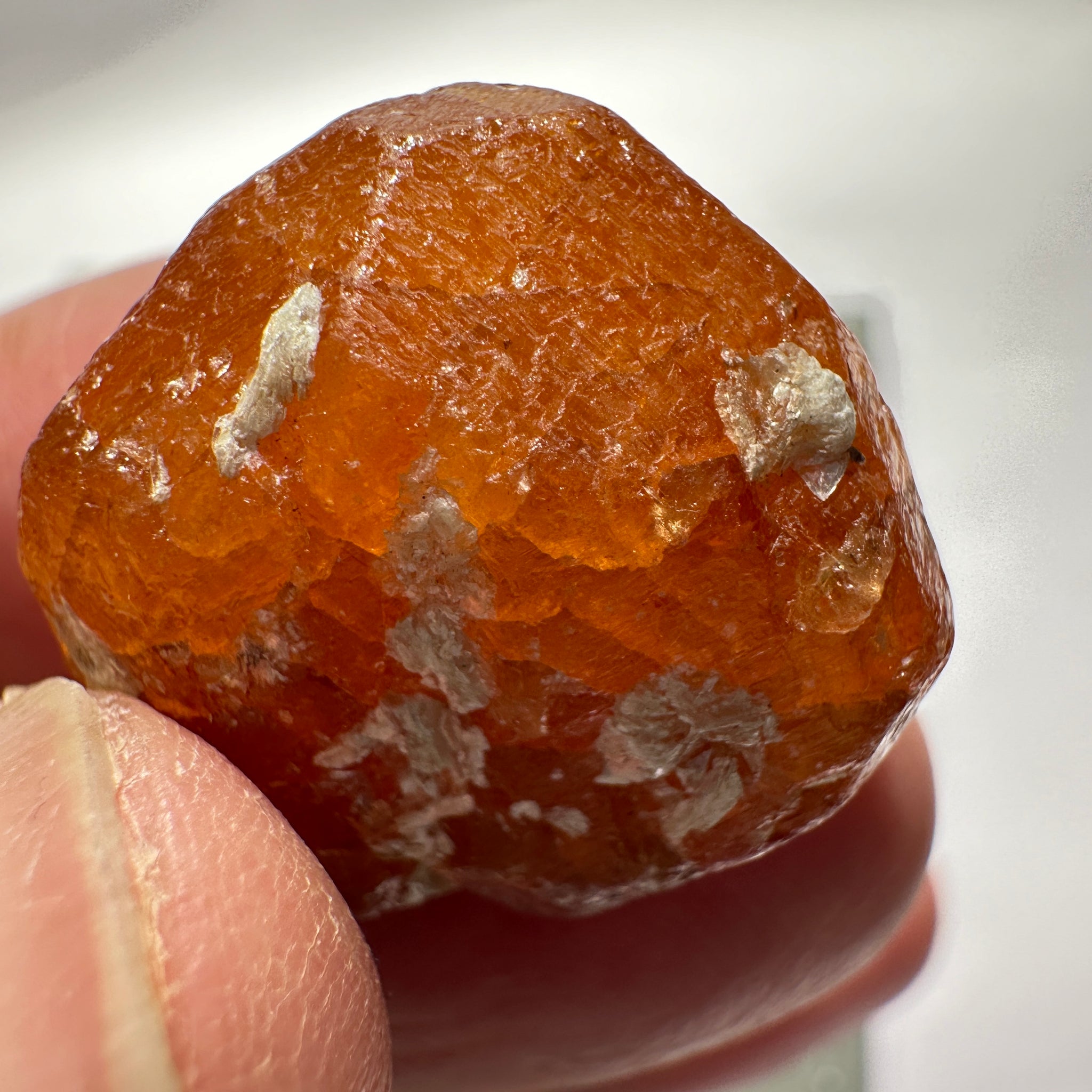 Mandarin Spessartite Garnet Crystal, 12.30gm, Loliondo in Tanzania, Untreated Unheated