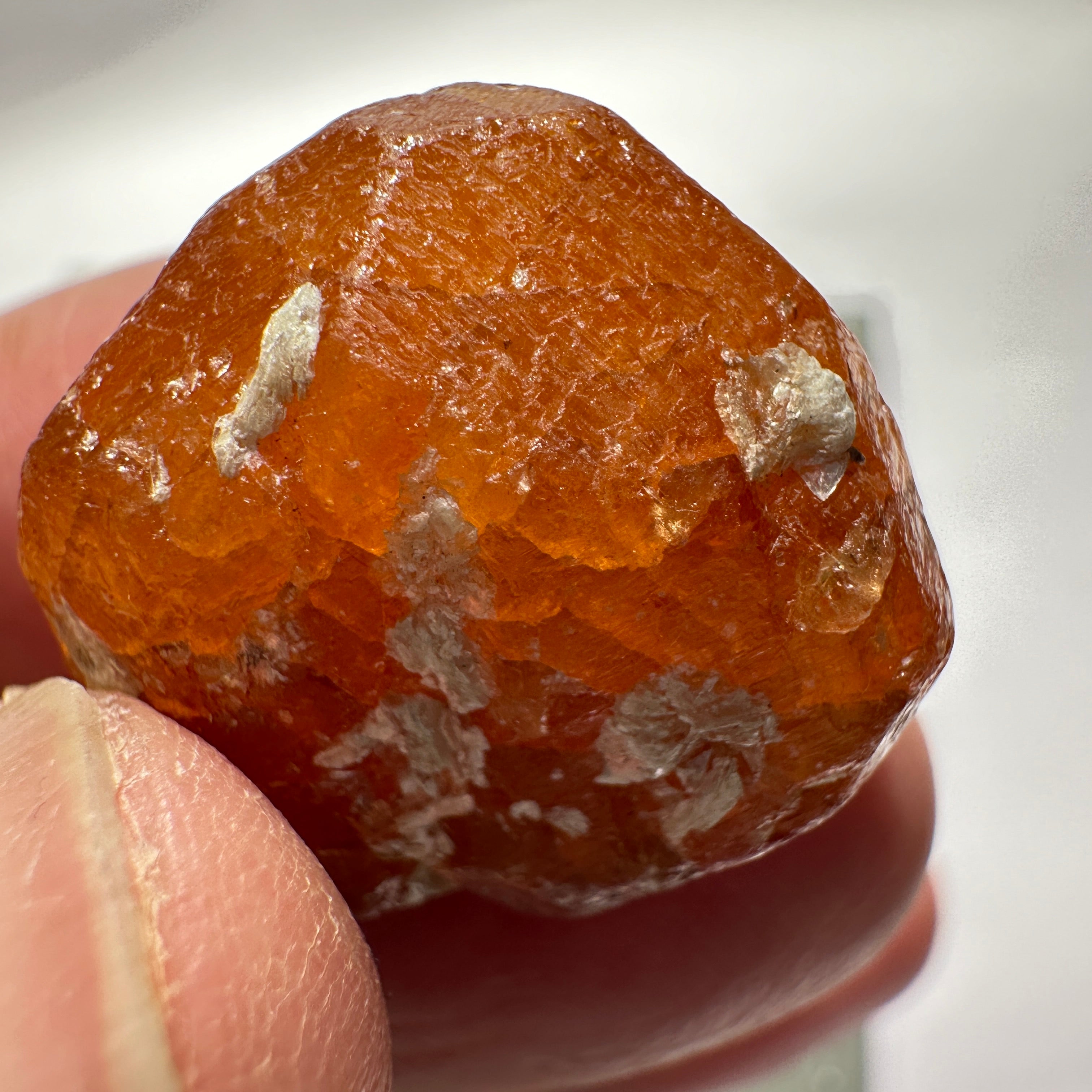12.30gm Mandarin Spessartite Garnet Crystal, Loliondo in Tanzania, Untreated Unheated