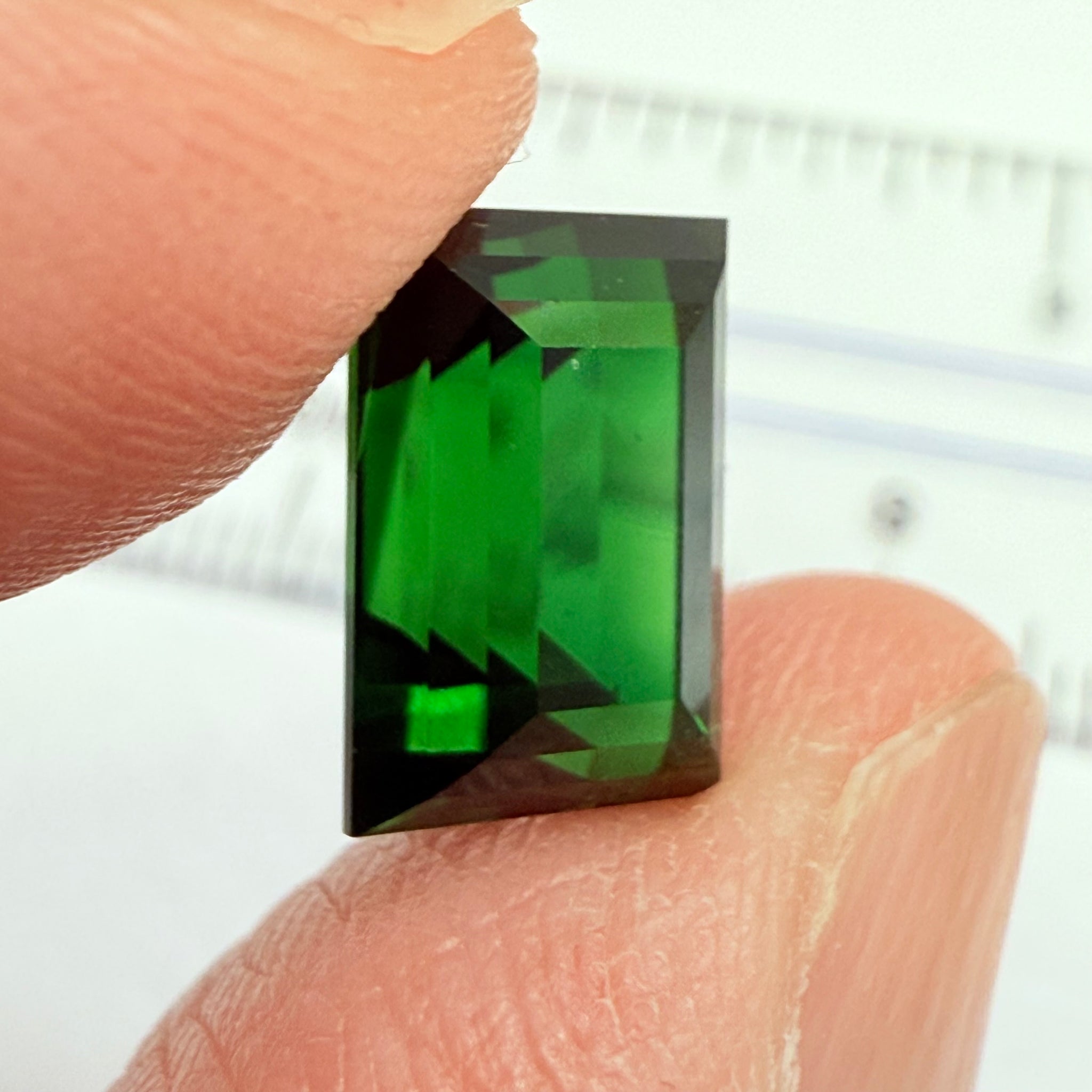 Chrome Tourmaline, 4.79ct, Landanai, Tanzania, Untreated Unheated, very very rare, from the legendary Landanai mines that produce the worlds finest Chrome Tourmalines, 10.60 x 7.40  x 6.70mm