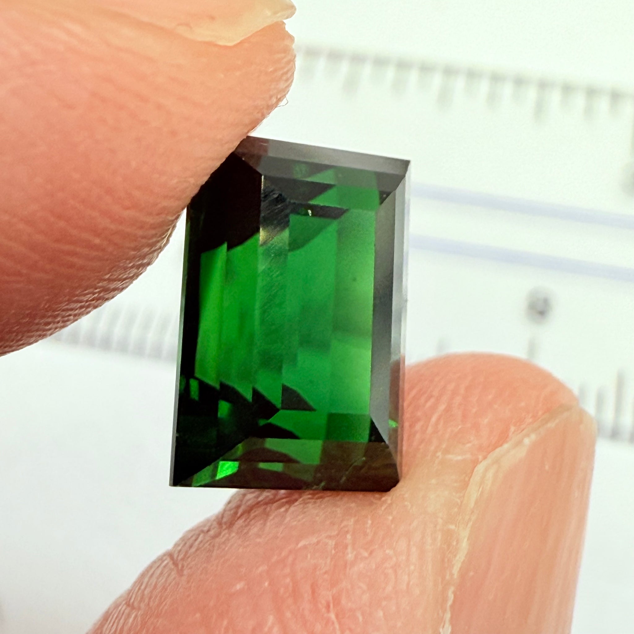Chrome Tourmaline, 4.79ct, Landanai, Tanzania, Untreated Unheated, very very rare, from the legendary Landanai mines that produce the worlds finest Chrome Tourmalines, 10.60 x 7.40  x 6.70mm