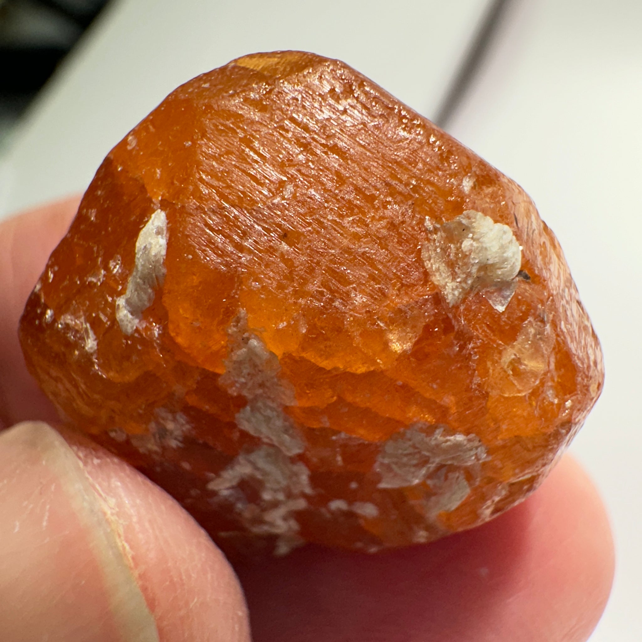 Mandarin Spessartite Garnet Crystal, 12.30gm, Loliondo in Tanzania, Untreated Unheated