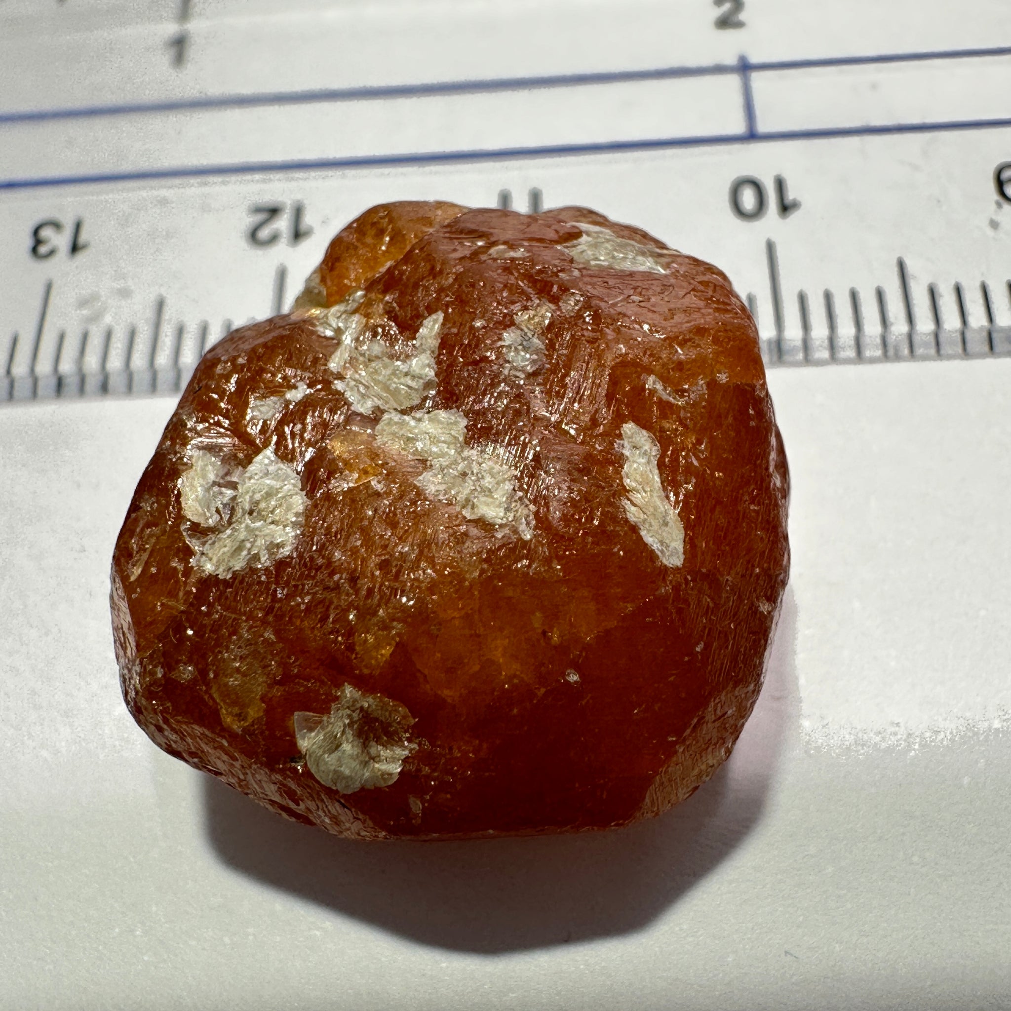 Mandarin Spessartite Garnet Crystal, 12.30gm, Loliondo in Tanzania, Untreated Unheated