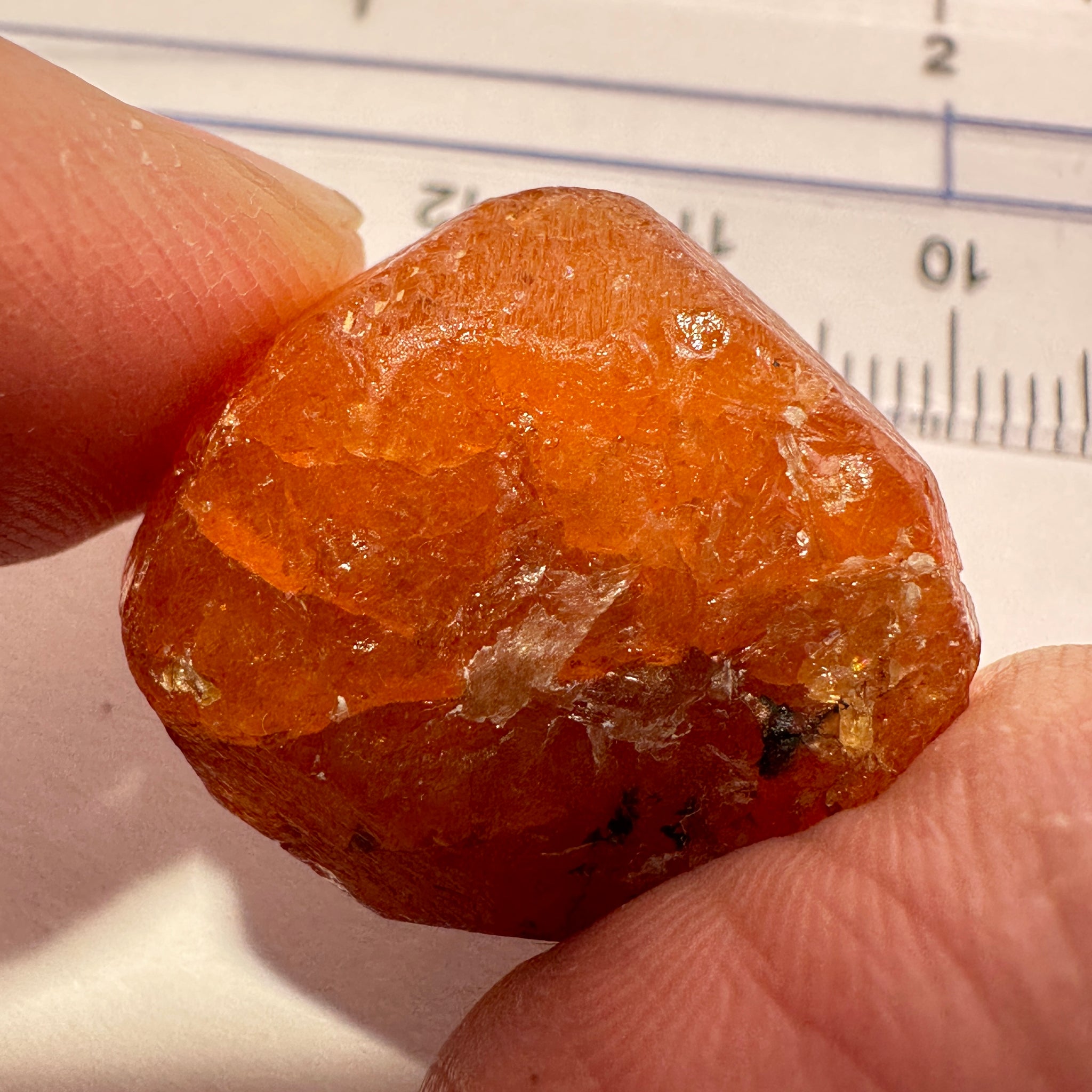 Mandarin Spessartite Garnet Crystal, 12.30gm, Loliondo in Tanzania, Untreated Unheated