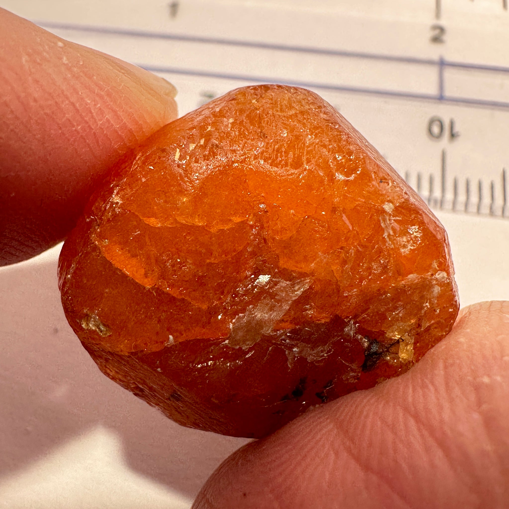 Mandarin Spessartite Garnet Crystal, 12.30gm, Loliondo in Tanzania, Untreated Unheated