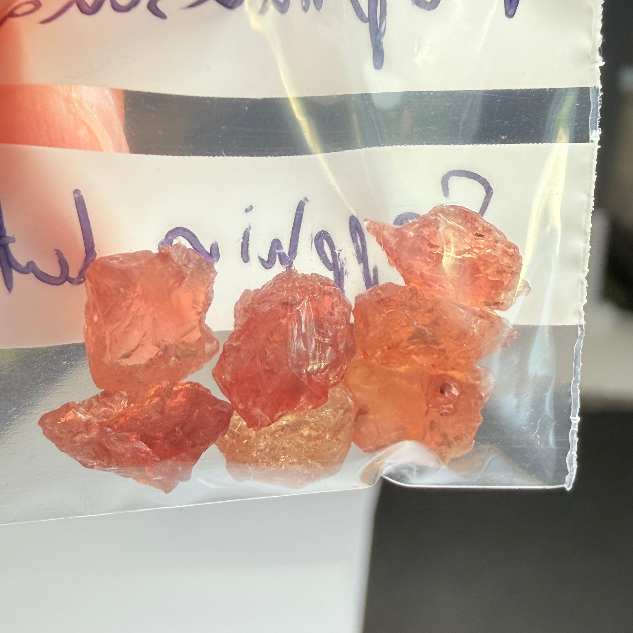 Umba Padparadscha Sapphire Lot, 15.15ct, Umba Valley, Tanzania, Untreated Unheated, slightly  included included, 2.16ct average