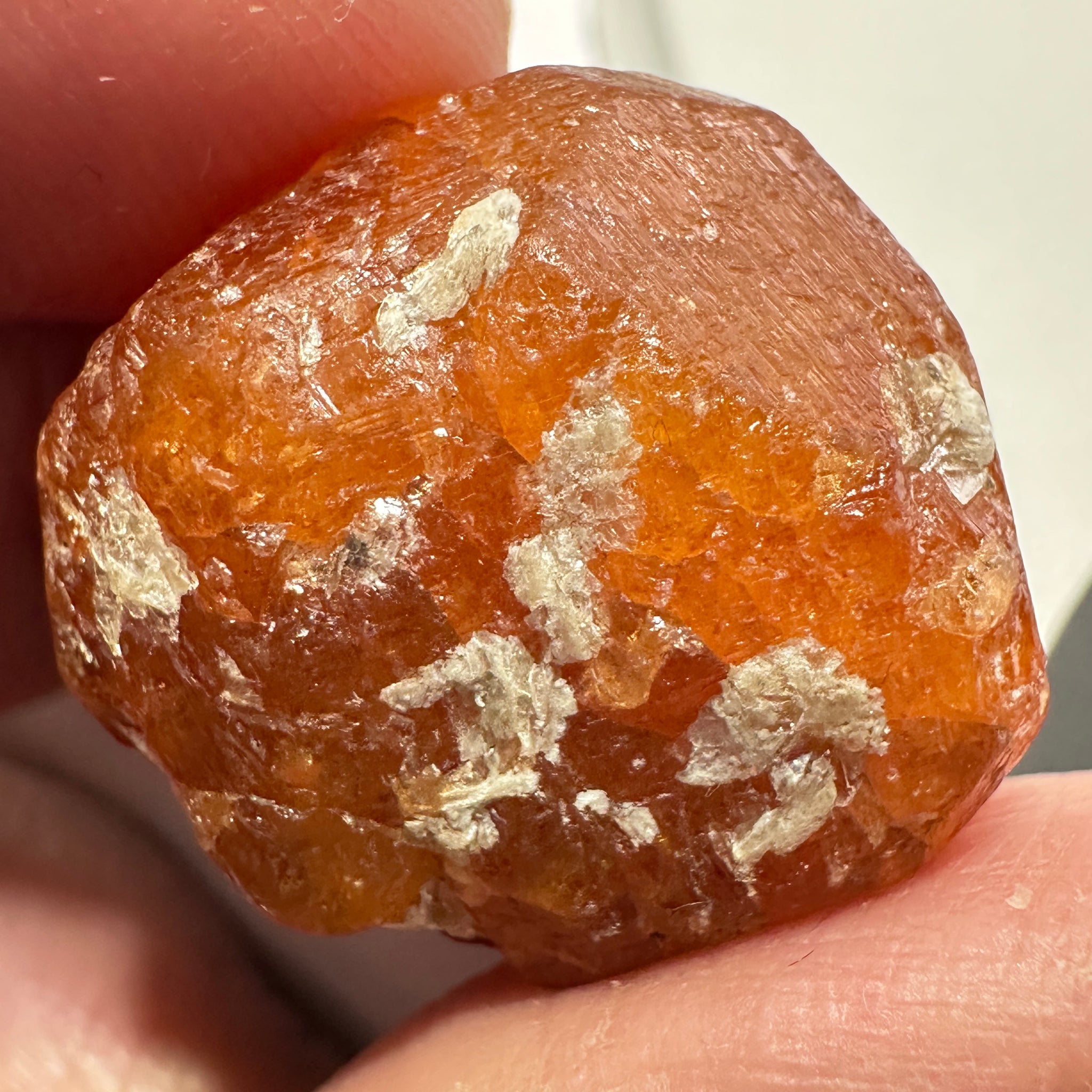 Mandarin Spessartite Garnet Crystal, 12.30gm, Loliondo in Tanzania, Untreated Unheated